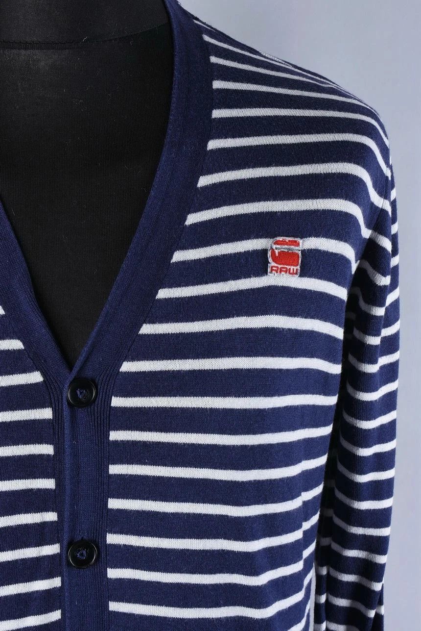 G-Star G-Star Raw Clives Striped Cardigan Knit Long Sleeve Top Size US M / EU 48-50 / 2 - 2 Thumbnail