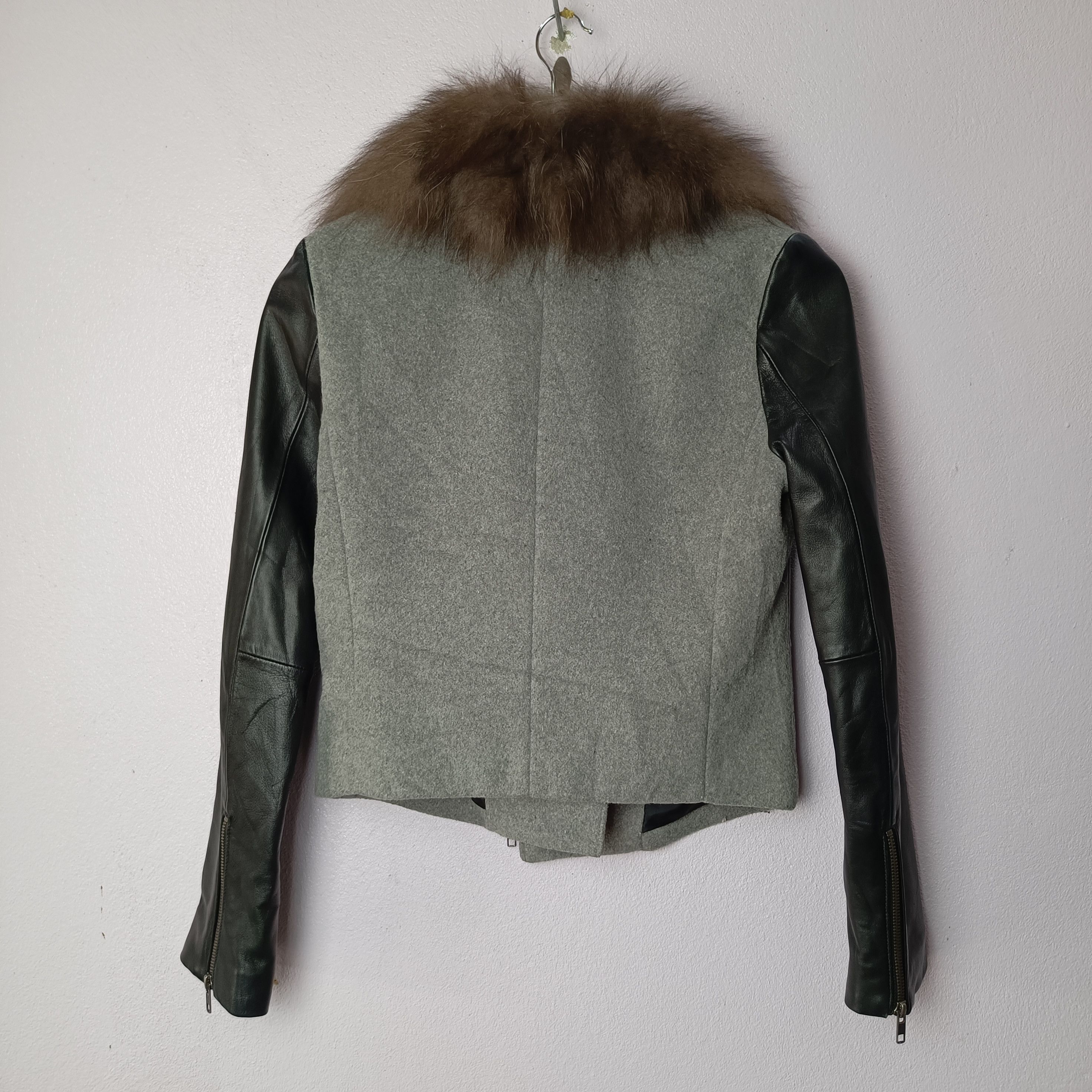 Japanese Brand Barak Japan Fox Fur/Sheepskin Sleeve Jacket Size S / US 4 / IT 40 - 4 Thumbnail
