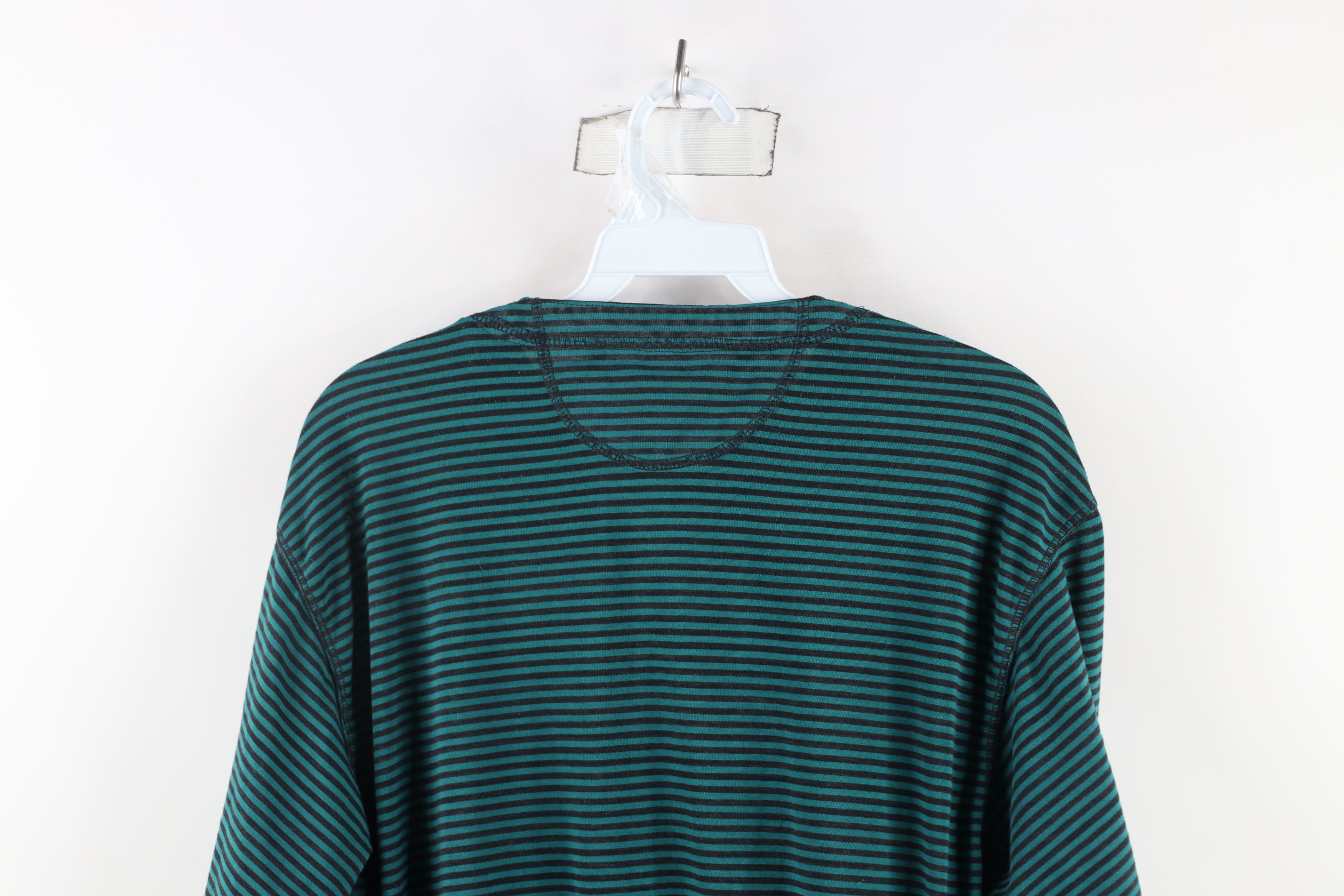 Vintage Vintage 90s Streetwear Striped Long Sleeve Henley T-Shirt Size M / US 6-8 / IT 42-44 - 10 Thumbnail