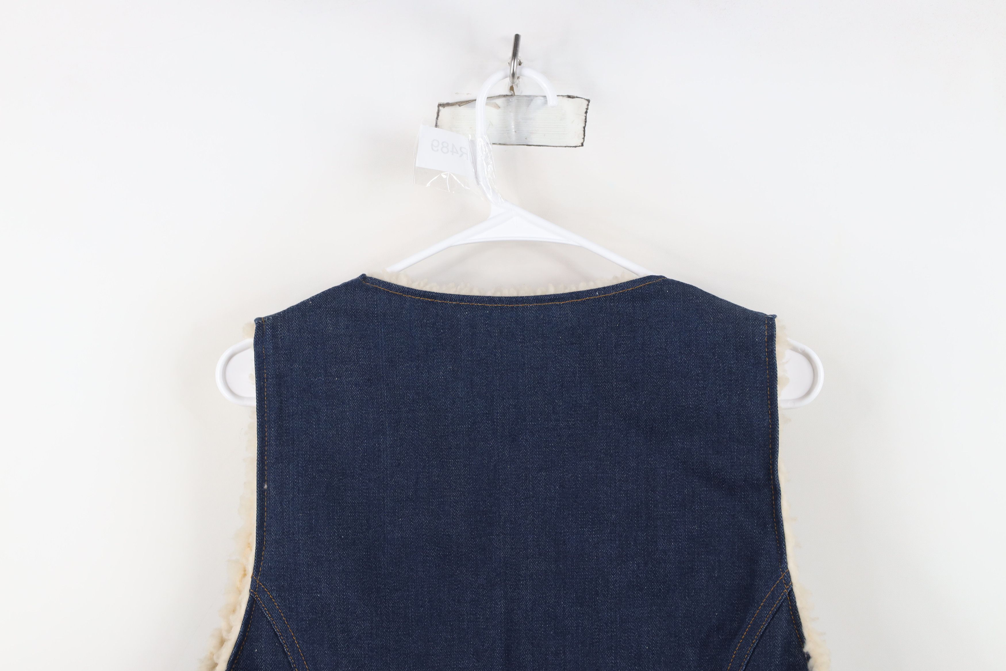 Vintage Deadstock Vintage 70s Streetwear Lined Denim Vest Jacket USA Size US M / EU 48-50 / 2 - 9 Thumbnail