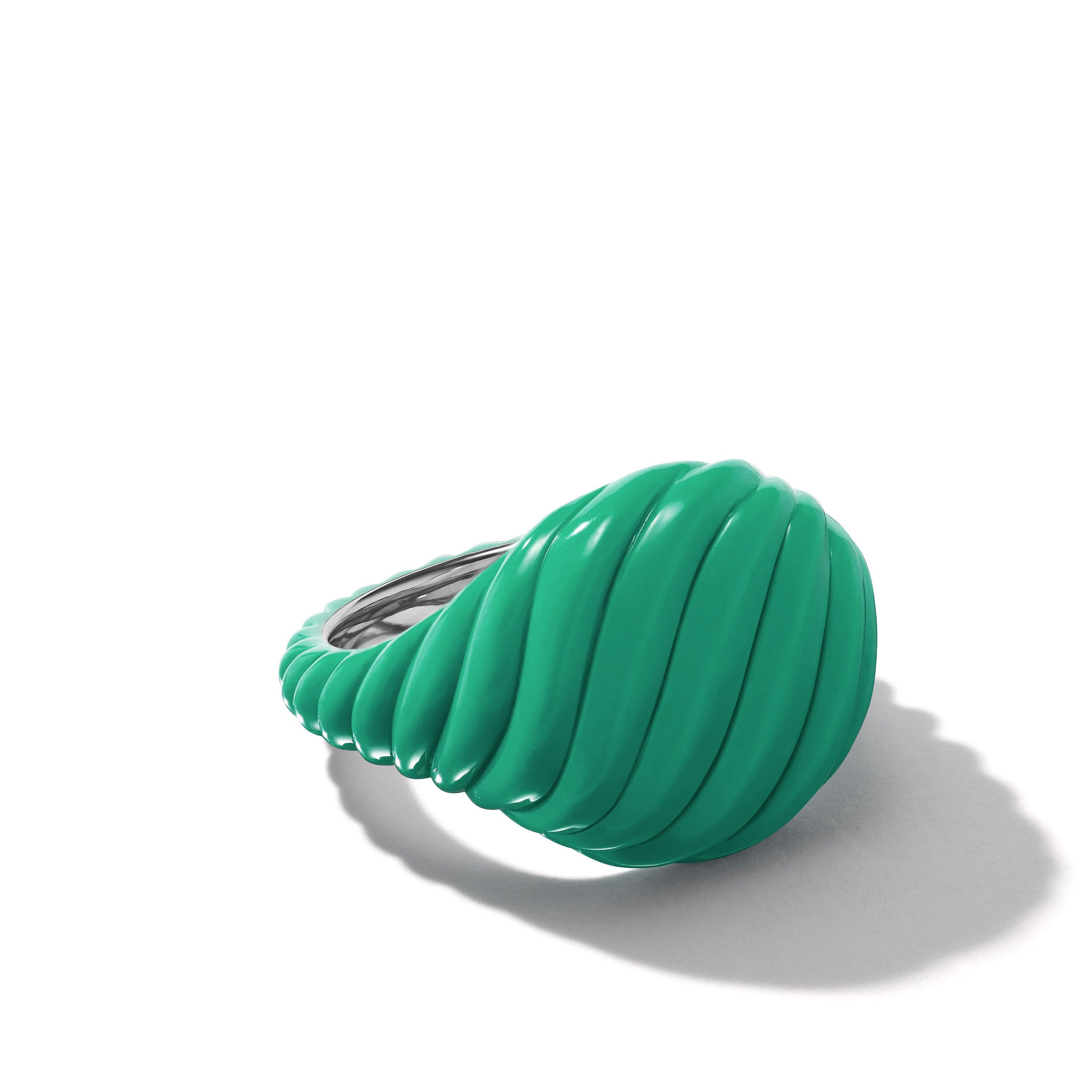 David Yurman o1s1wg111025 R17979 / Size 6 / Cable Contour Ring in Green Size ONE SIZE - 1 Thumbnail