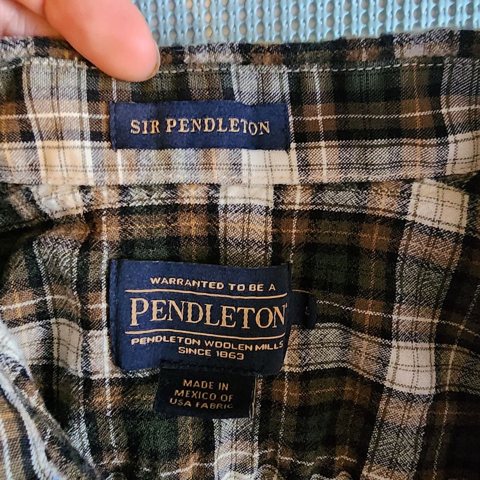 Pendleton Pendleton Men's Small "Sir Pendleton" Wool Plaid Shirt Size US S / EU 44-46 / 1 - 3 Thumbnail