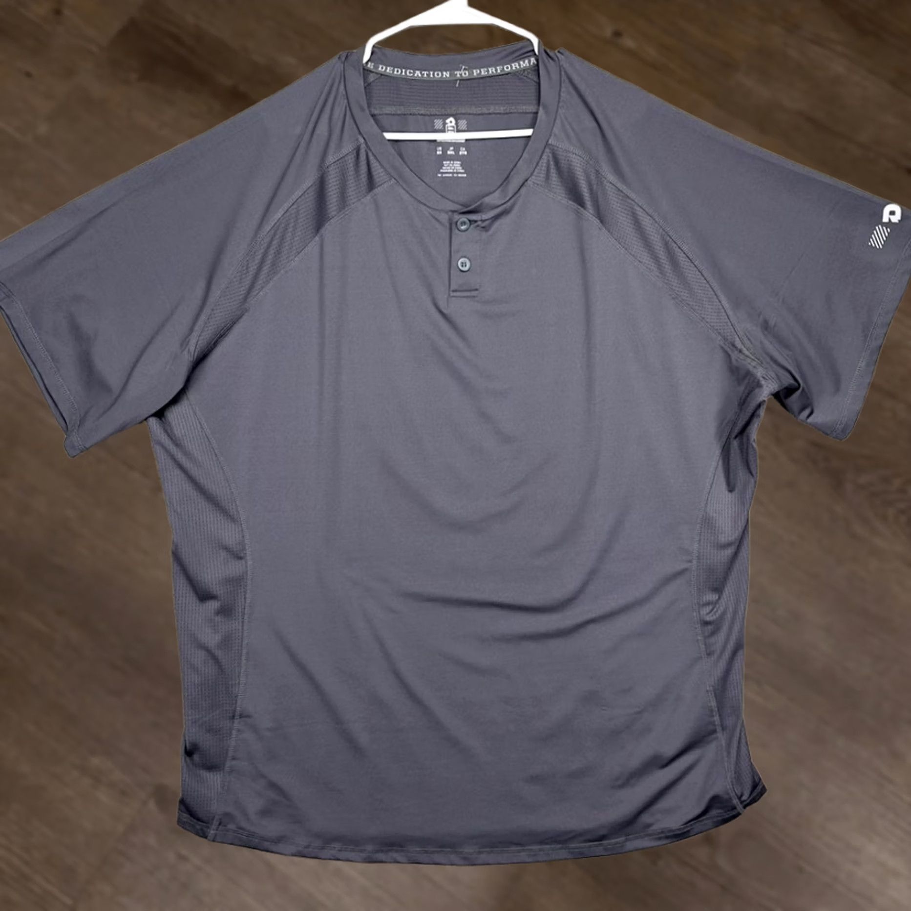 Vintage DeMarini Shirt Mens 2XL Grey Henley Performance Tee Short Sleeve Stretch Athletic Tee Size US XXL / EU 58 / 5 - 1 Thumbnail