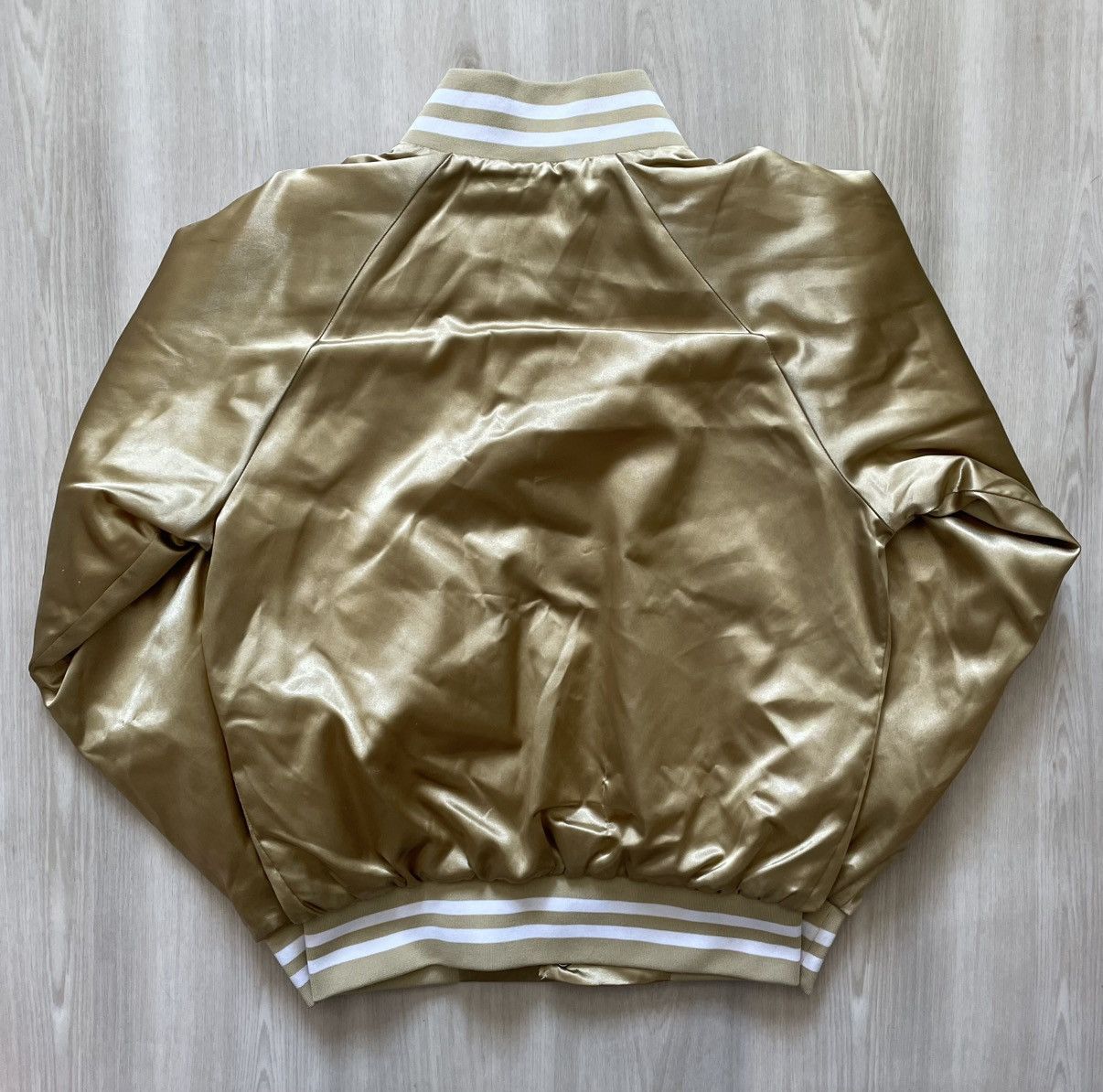 Augusta Sportswear Augusta Hennessy Gold Satin Bomber Jacket Lined sz S Size US S / EU 44-46 / 1 - 6 Thumbnail
