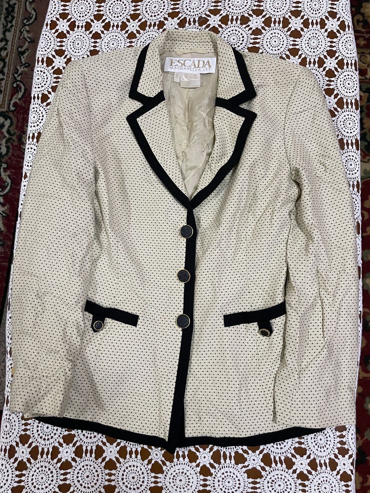 Escada Vintage Escada Margaretha Ley blazer size 38 polka dot Size XS / US 0-2 / IT 36-38 - 4 Thumbnail