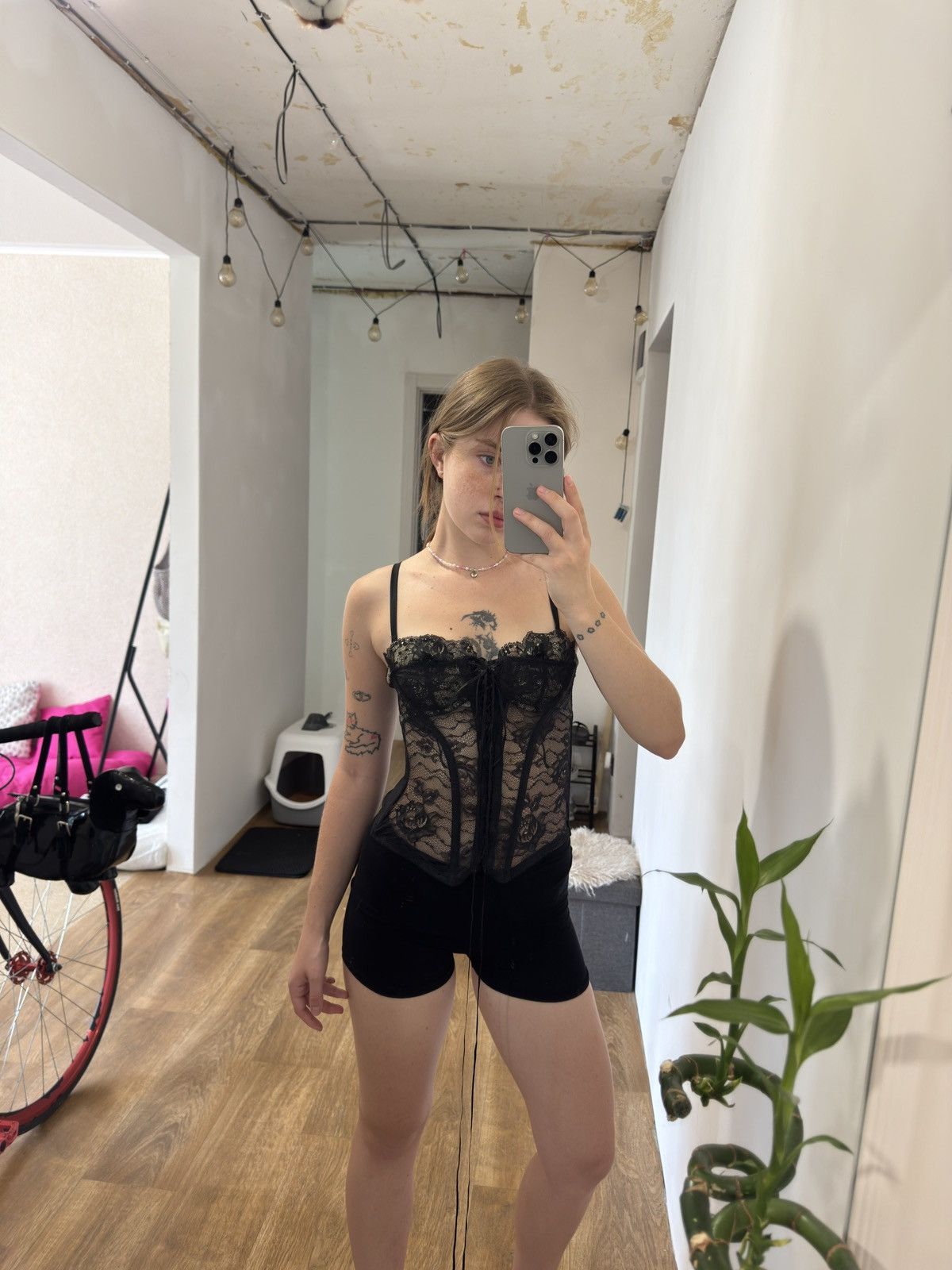 Vintage DOUBLE MESH DOLCE & GABBANA STYLE GUILURE BRA LACE CORSET Size XS / US 0-2 / IT 36-38 - 6 Thumbnail