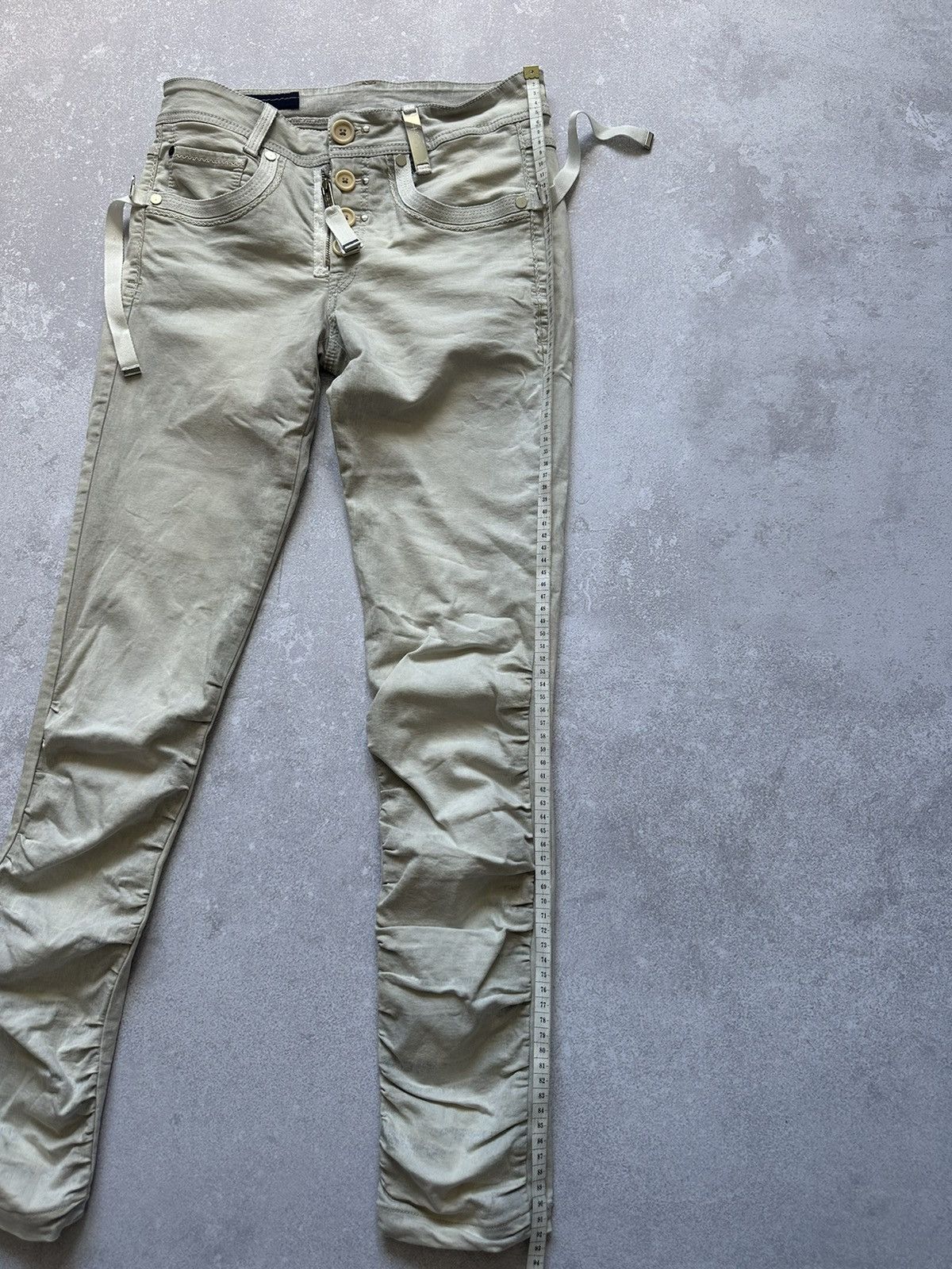 Designer jeans women HIGH avantgarde style UK 8 Size 27" / US 4 / IT 40 - 8 Thumbnail