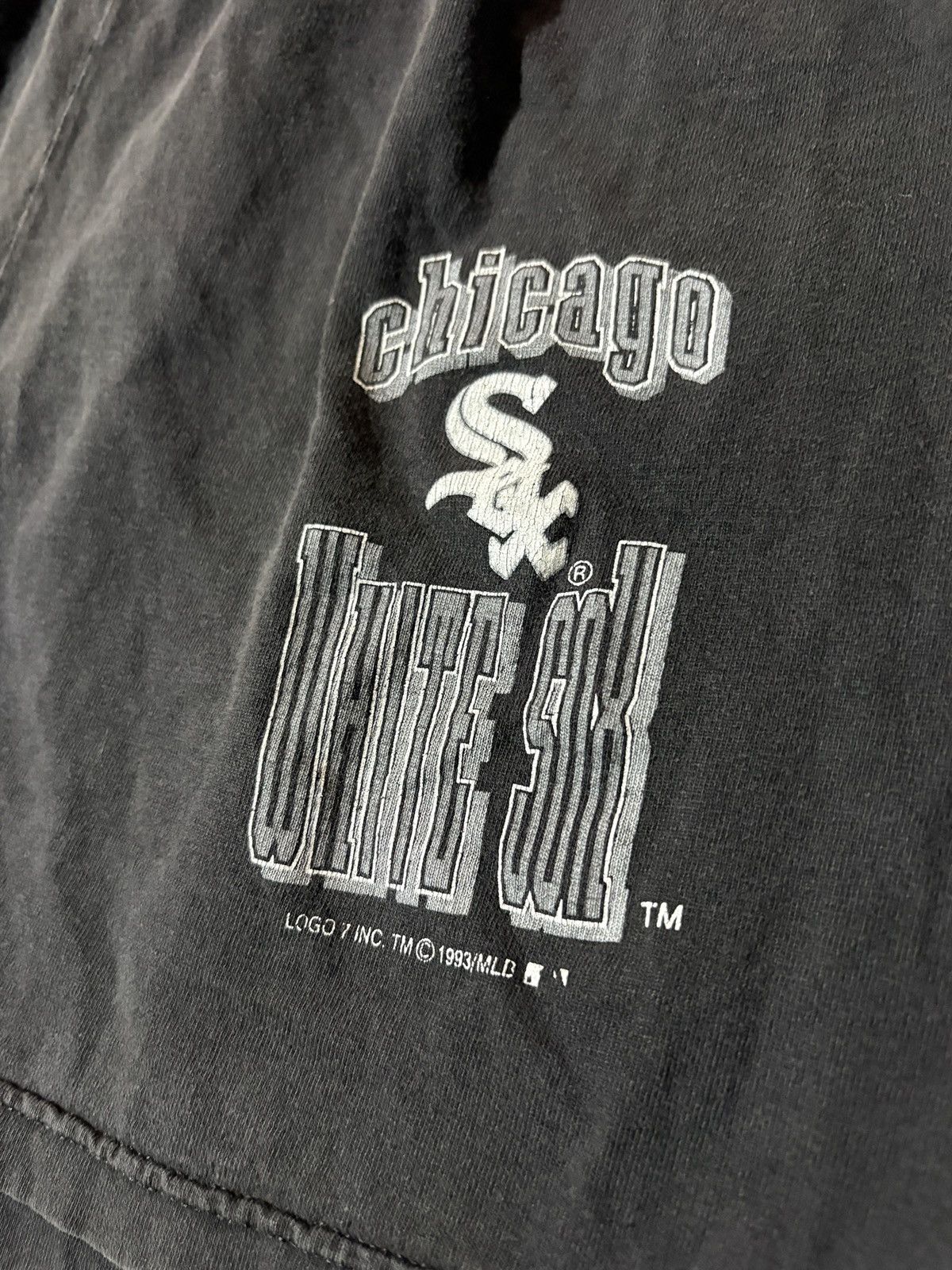 Logo 7 VTG 90s Logo 7 Chicago White Sox Shorts Made In USA Black Size US 30 / EU 46 - 2 Thumbnail