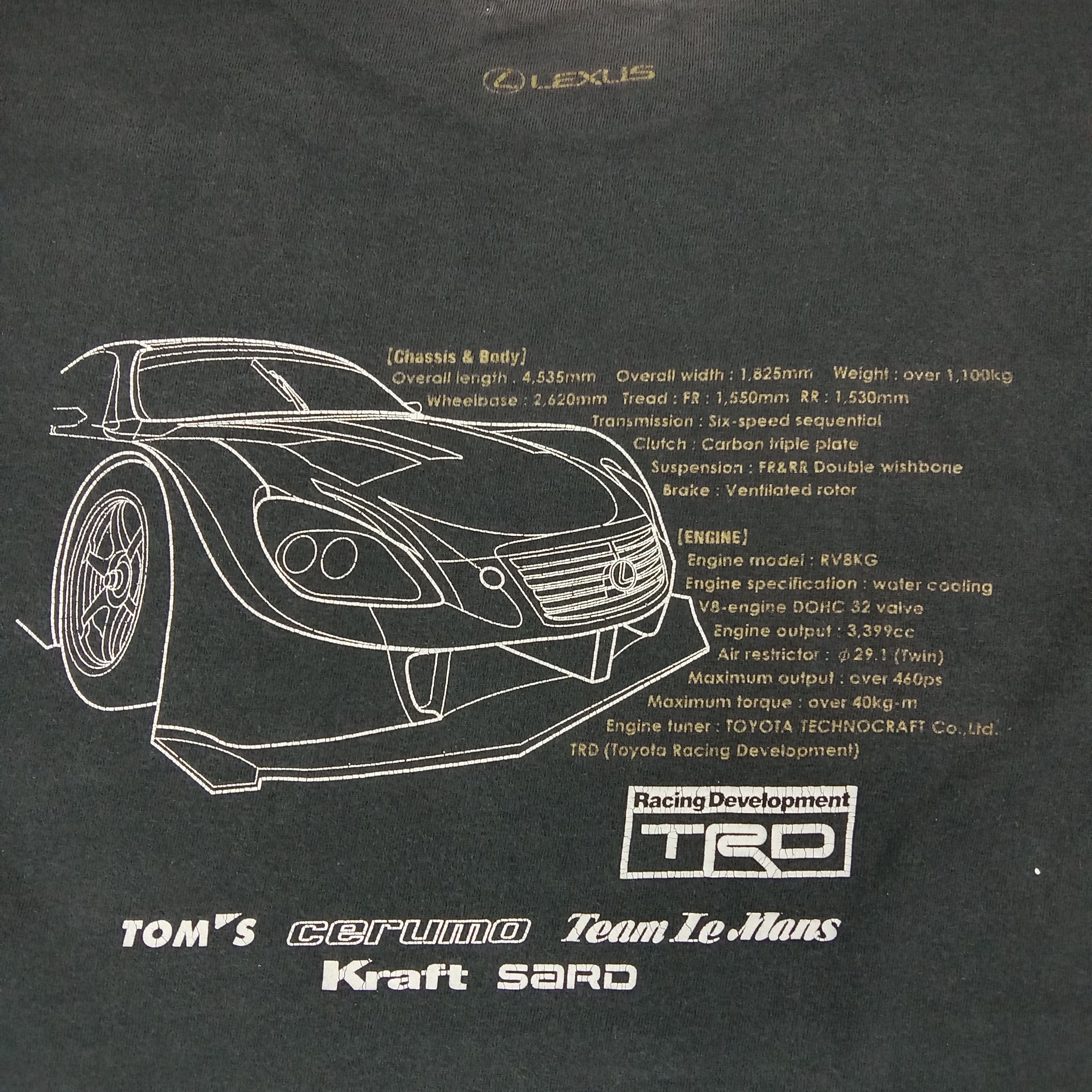 Japanese Brand Lexus TRD Japanese Racing Supercar Tshirt C Size US L / EU 52-54 / 3 - 2 Thumbnail