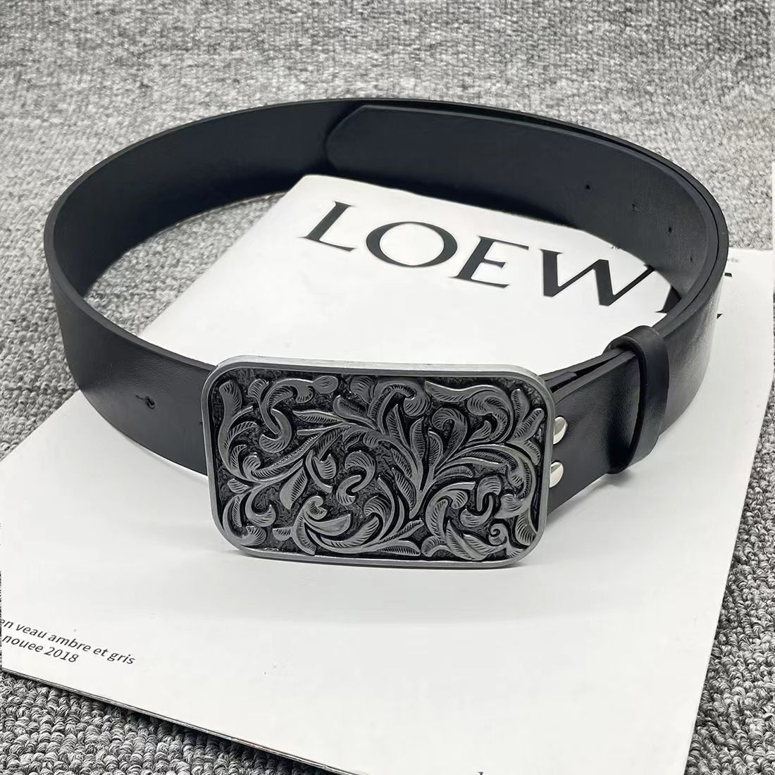 Designer Skull Vibe Vintage Belt Riveted Belts Menswear Accessories Size ONE SIZE - 4 Thumbnail