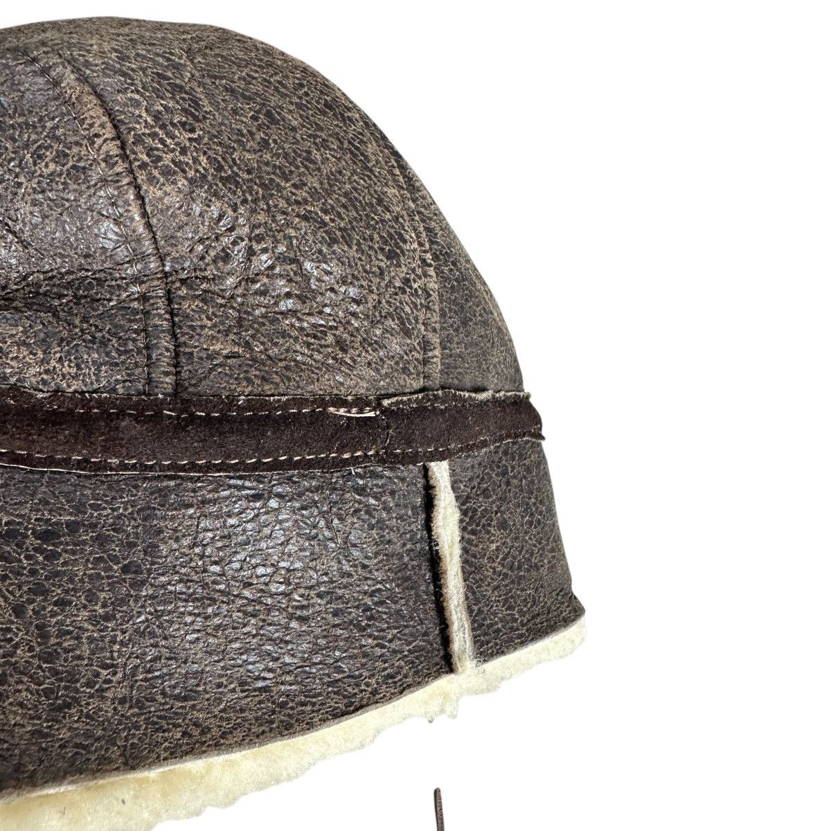 Genuine Leather VINTAGE SHEEP SKIN SHEARLING AVIATOR HATS Size ONE SIZE - 5 Thumbnail