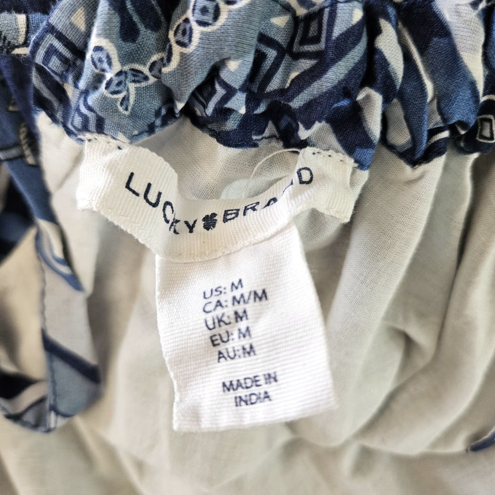 Lucky Brand Lucky Brand Maxi Dress Womens Size M Blue White Sleeveless Cotton Printed 52" Length 19.5" Width | Girls? Mens? - No, keep endgender if applicable. Size M / US 6-8 / IT 42-44 - 7 Thumbnail