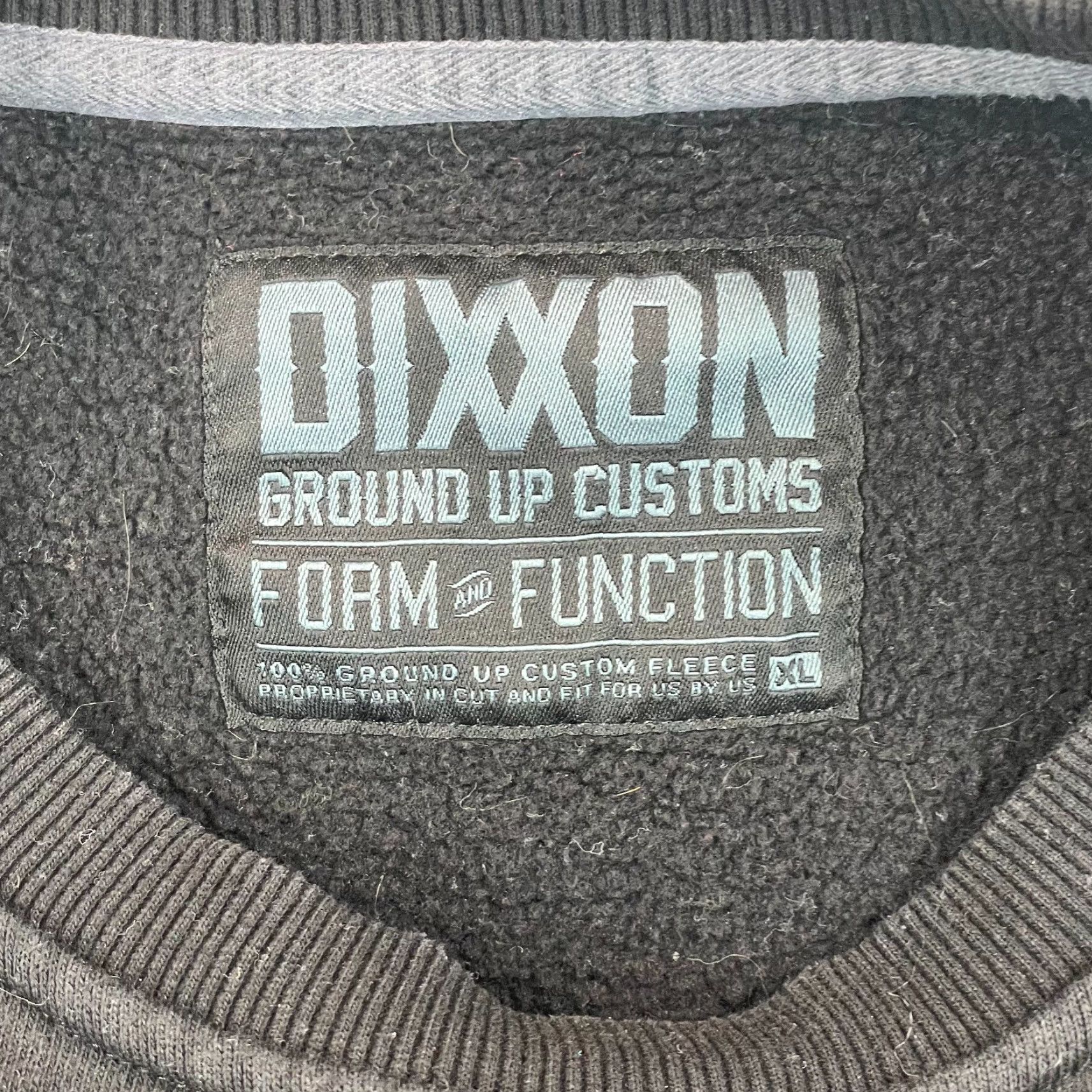Logo 7 Dixxon Ground Up Custom Fleece Sweatshirt Men XL Black Center Logo Long Sleeve Size US XL / EU 56 / 4 - 2 Thumbnail