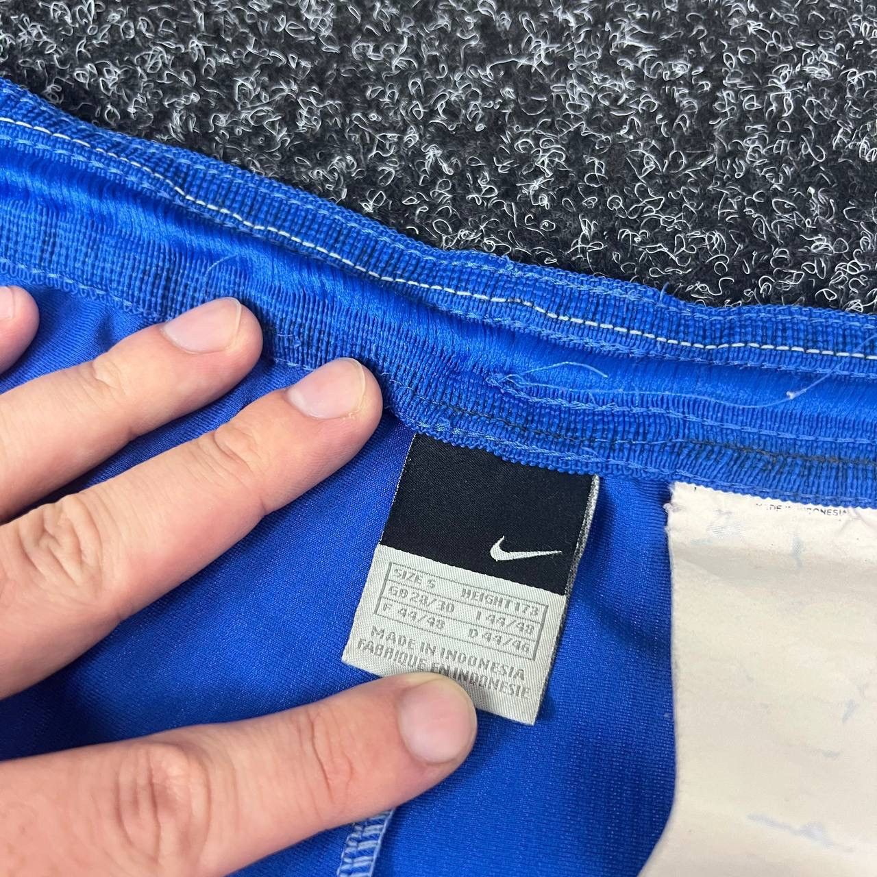 Nike Nike Vintage Jersey Blue Shorts Rare Y2k Drill Mini Swoosh Size US 34 / EU 50 - 3 Thumbnail