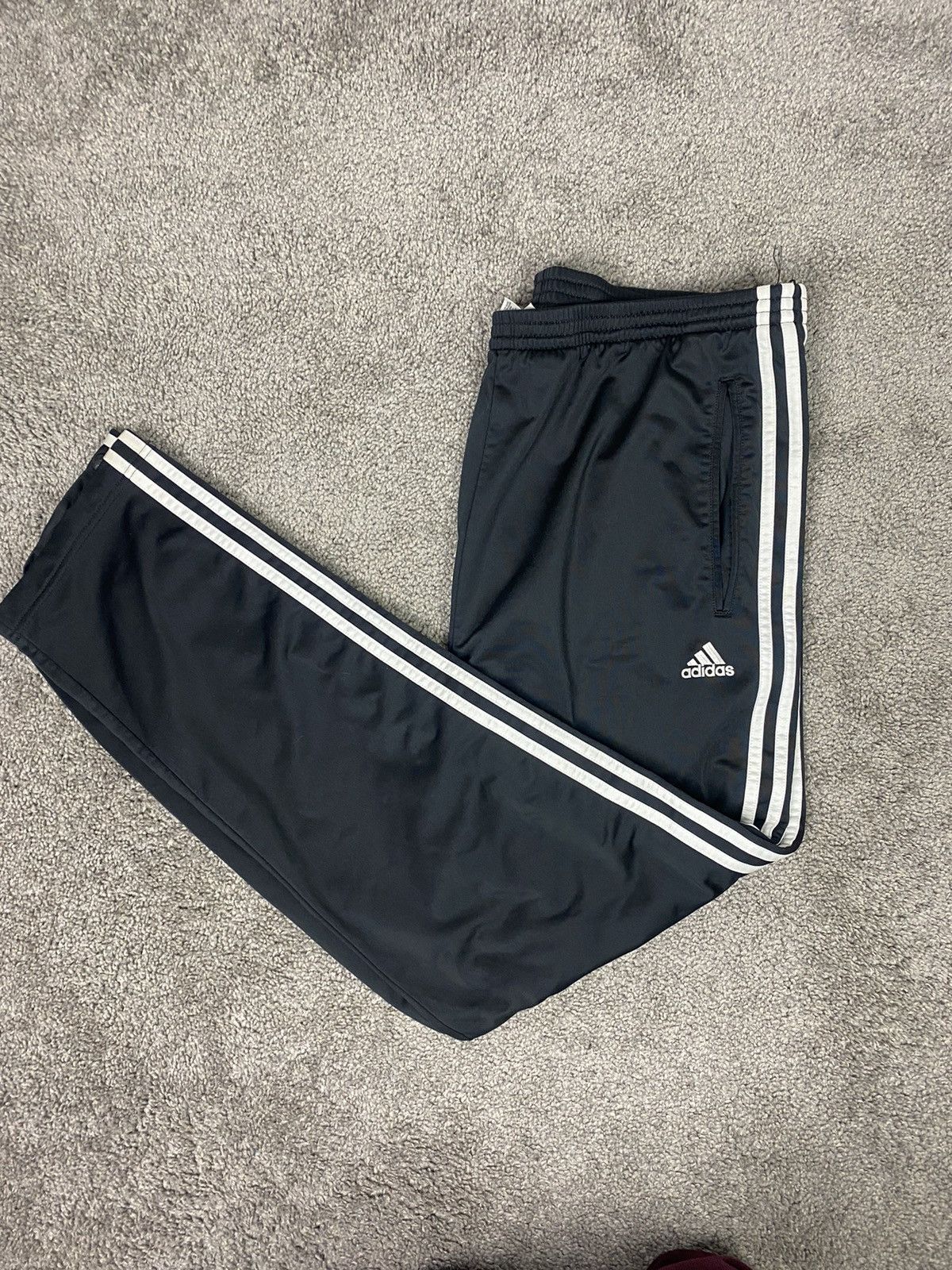 Adidas Vintage 90s Black Adidas Tear Away Pants 