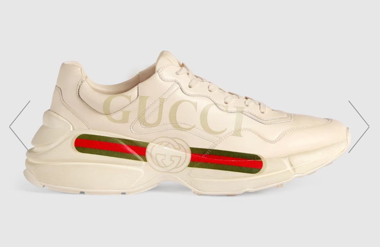 Gucci MEN'S RHYTON TRAINER WITH GUCCI LOGO Size US 10 / EU 43 - 1 Thumbnail
