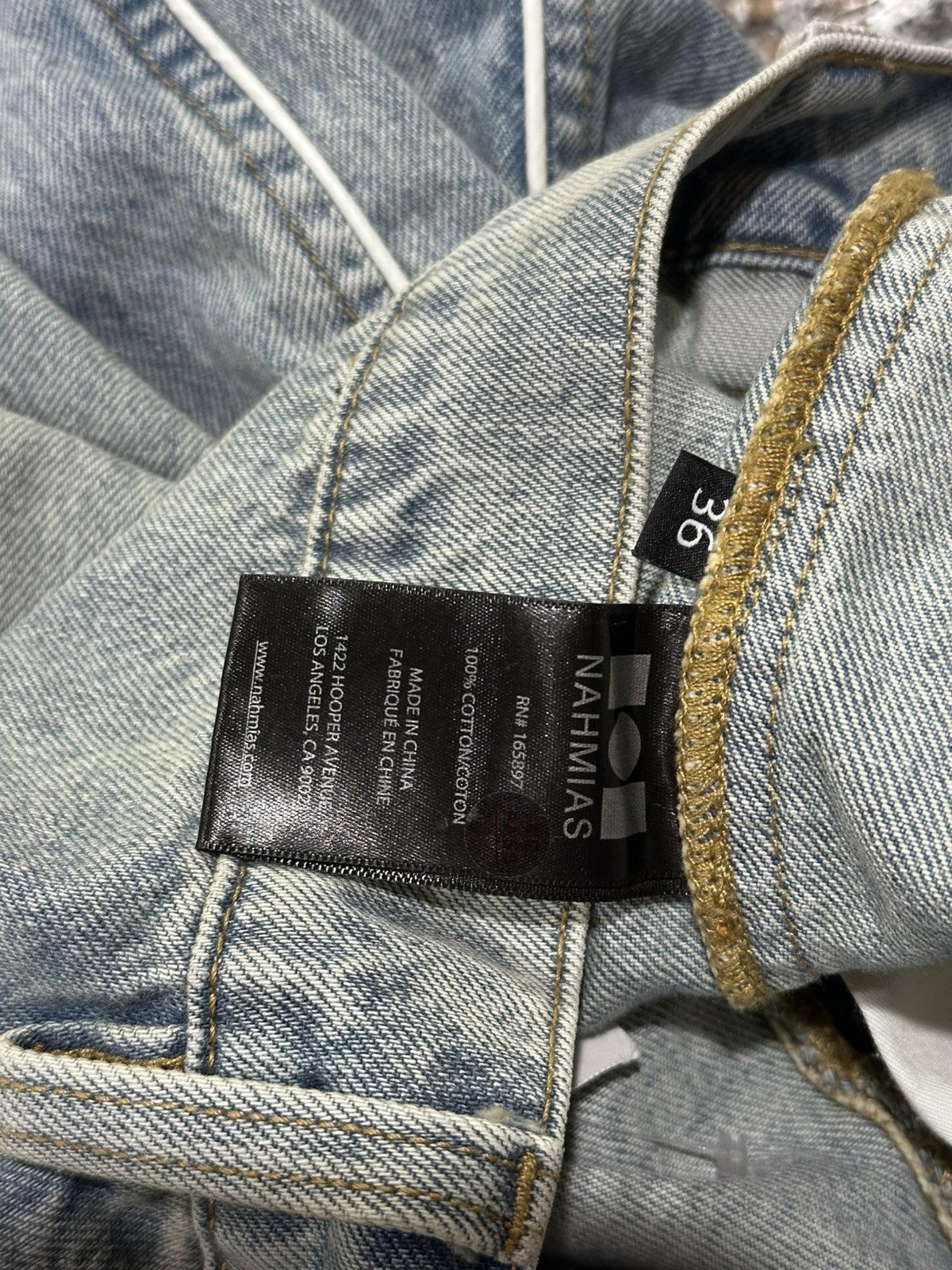 Nahmias Nahmias Track Snap Logo Cargos Blue Denim Jeans Size US 36 / EU 52 - 10 Thumbnail