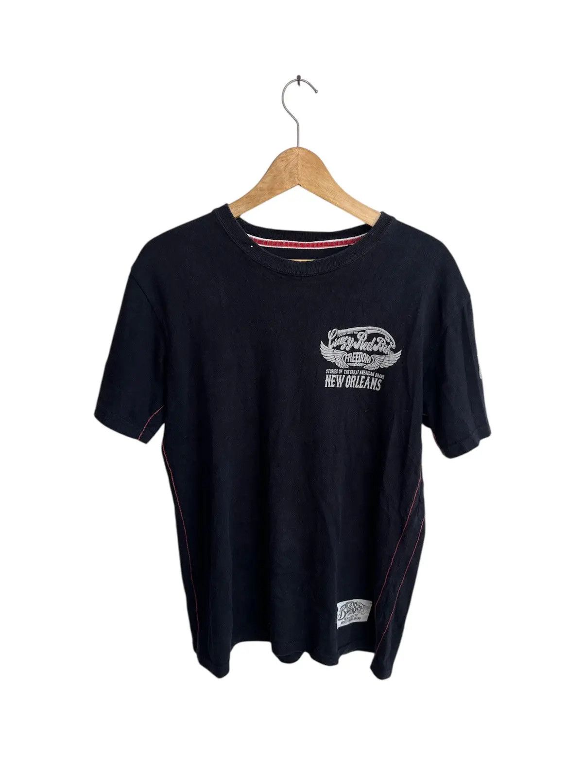 Japanese Brand Vintage New Orleans Biker Graphic Tee Crazy Red Bike Freedom Size US S / EU 44-46 / 1 - 1 Thumbnail