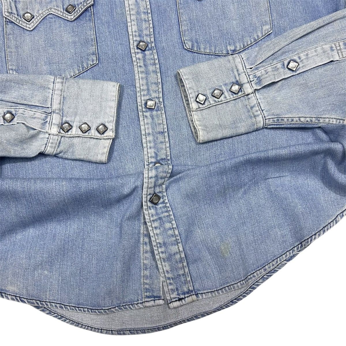 Lee Vintage Lee Sanforized Western Denim Longsleeves Shirt Size US L / EU 52-54 / 3 - 5 Thumbnail