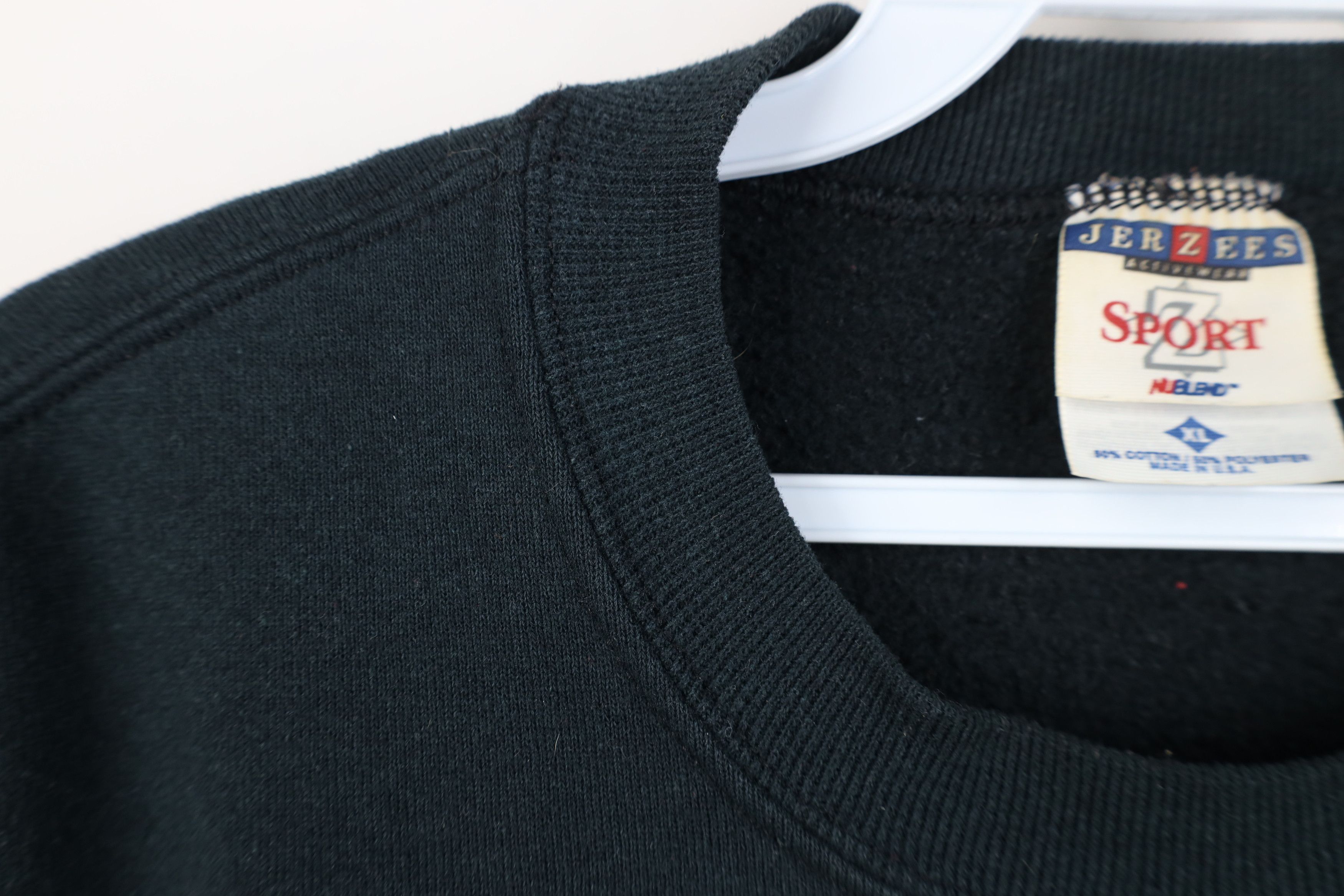 Vintage Vintage 90s Streetwear Heavy Crewneck Sweatshirt Black USA Size US XL / EU 56 / 4 - 5 Thumbnail