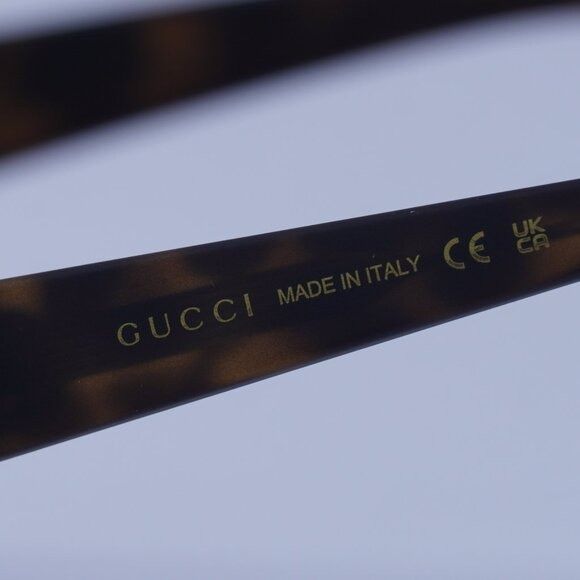 Gucci Gucci GG1786S 002 Sunglasses Dark Havana Rectangle Frame Size ONE SIZE - 7 Thumbnail