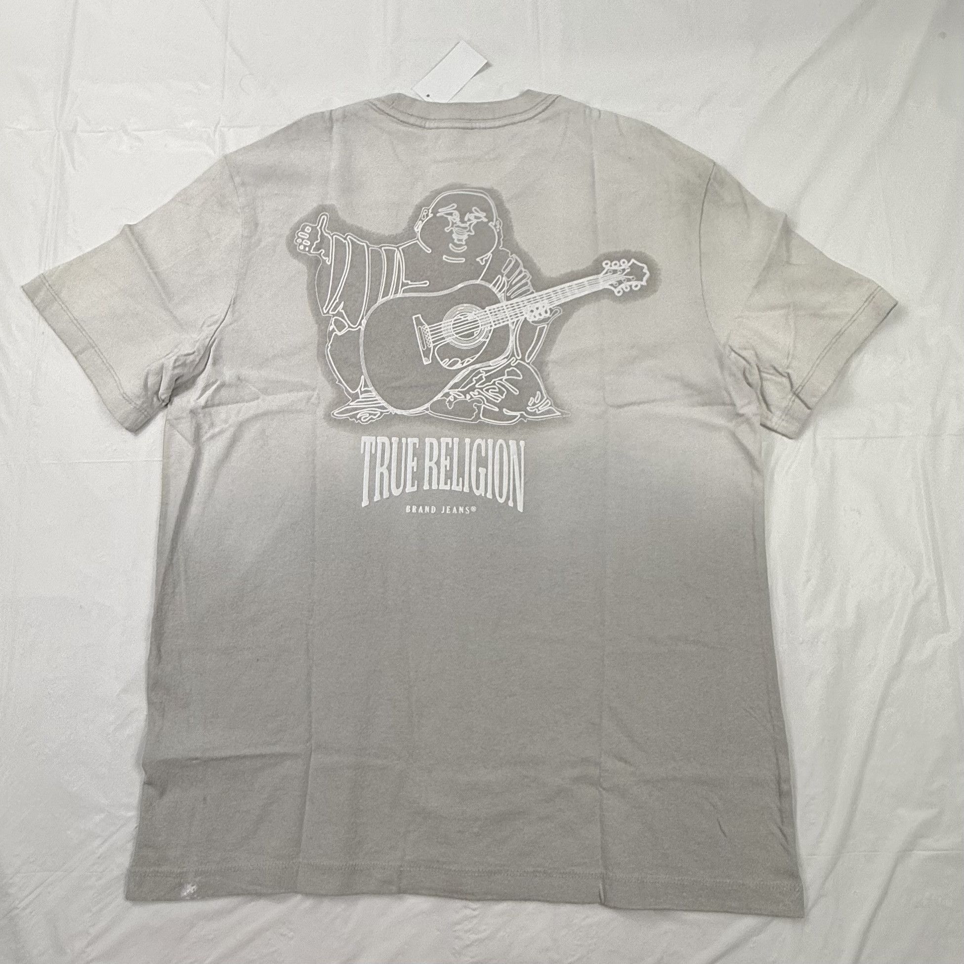 True Religion True Religion Mens Grey Ombre Buddha Guitar T-Shirt Medium Size US M / EU 48-50 / 2 - 1 Thumbnail