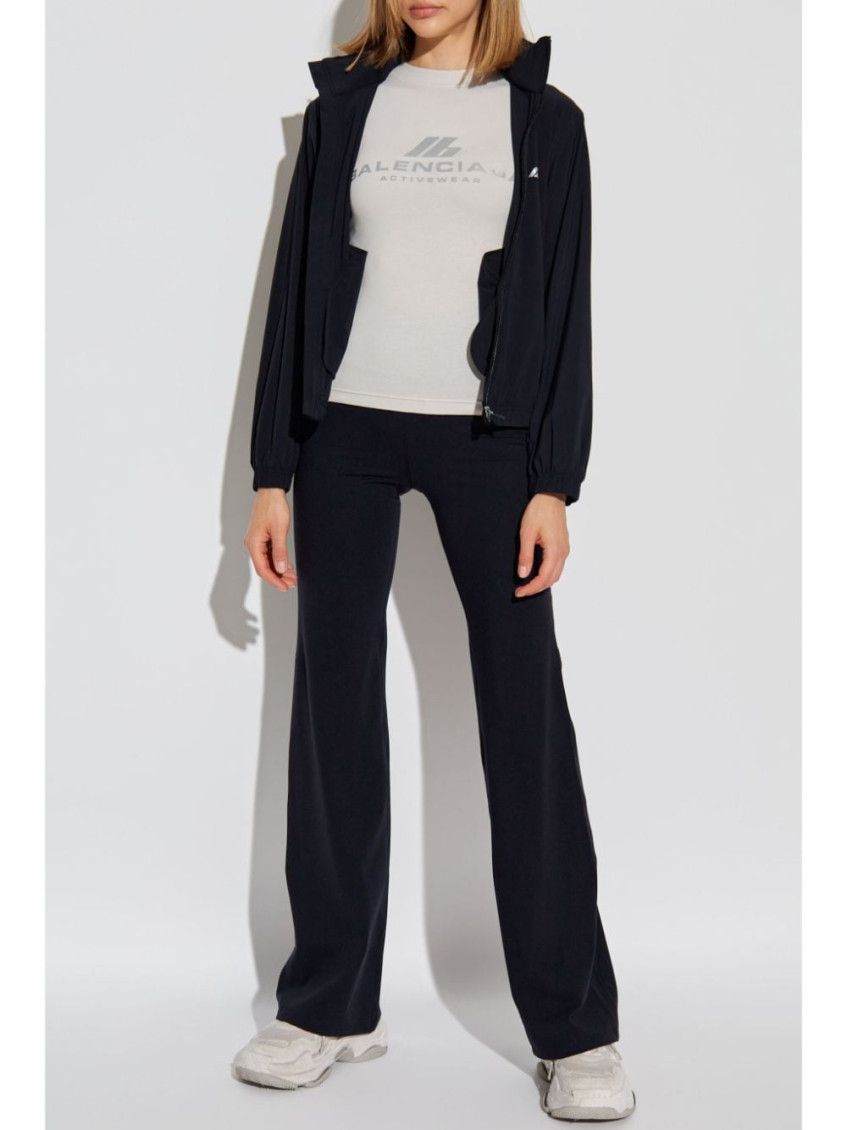 Balenciaga o1tr1nto1125 Activewear Shrunk Windbreaker Jacket in Black Size XS / US 0-2 / IT 36-38 - 2 Thumbnail