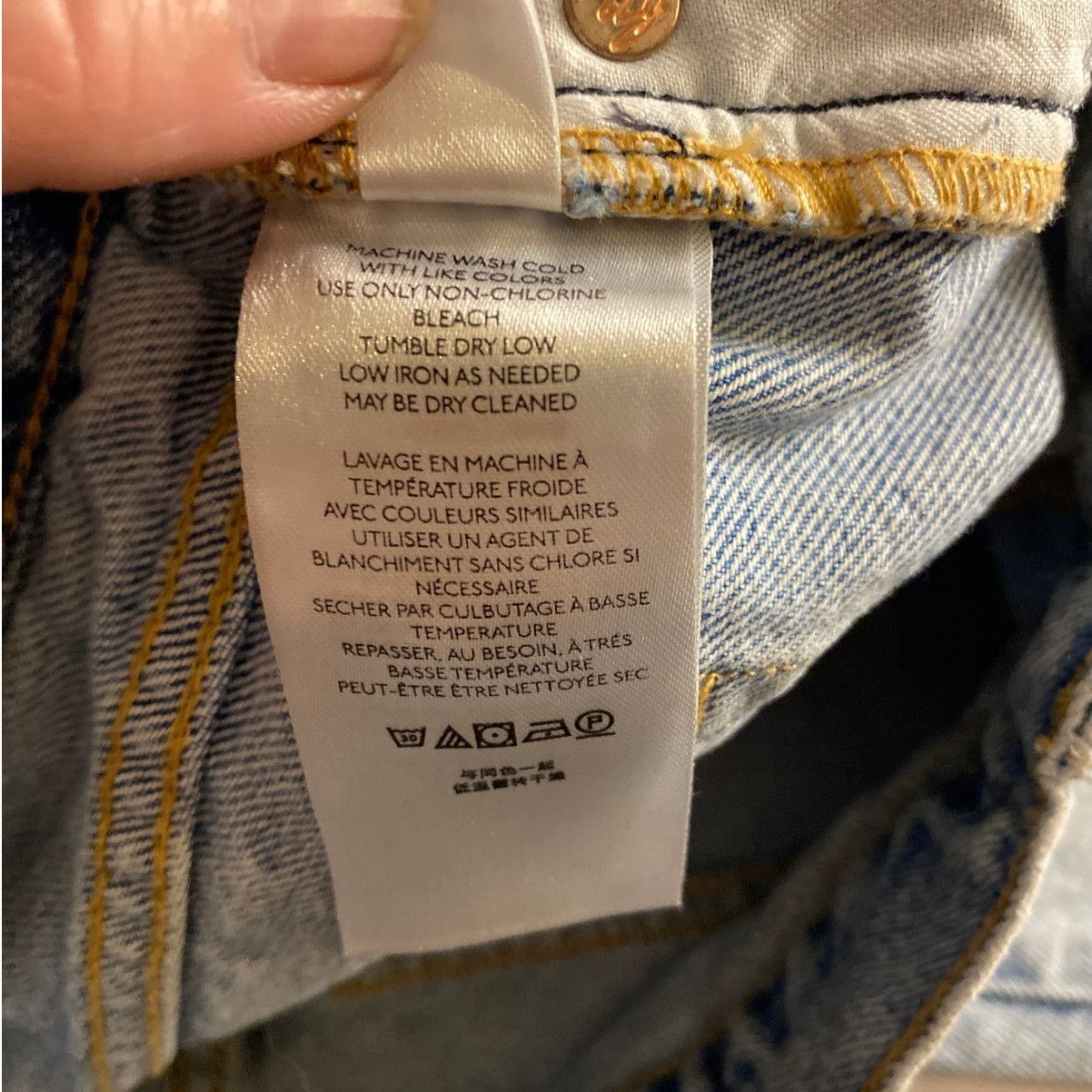 Other Free People We The Free Distressed Straight Leg Jeans 26 Size 26" / US 2 / IT 38 - 5 Thumbnail