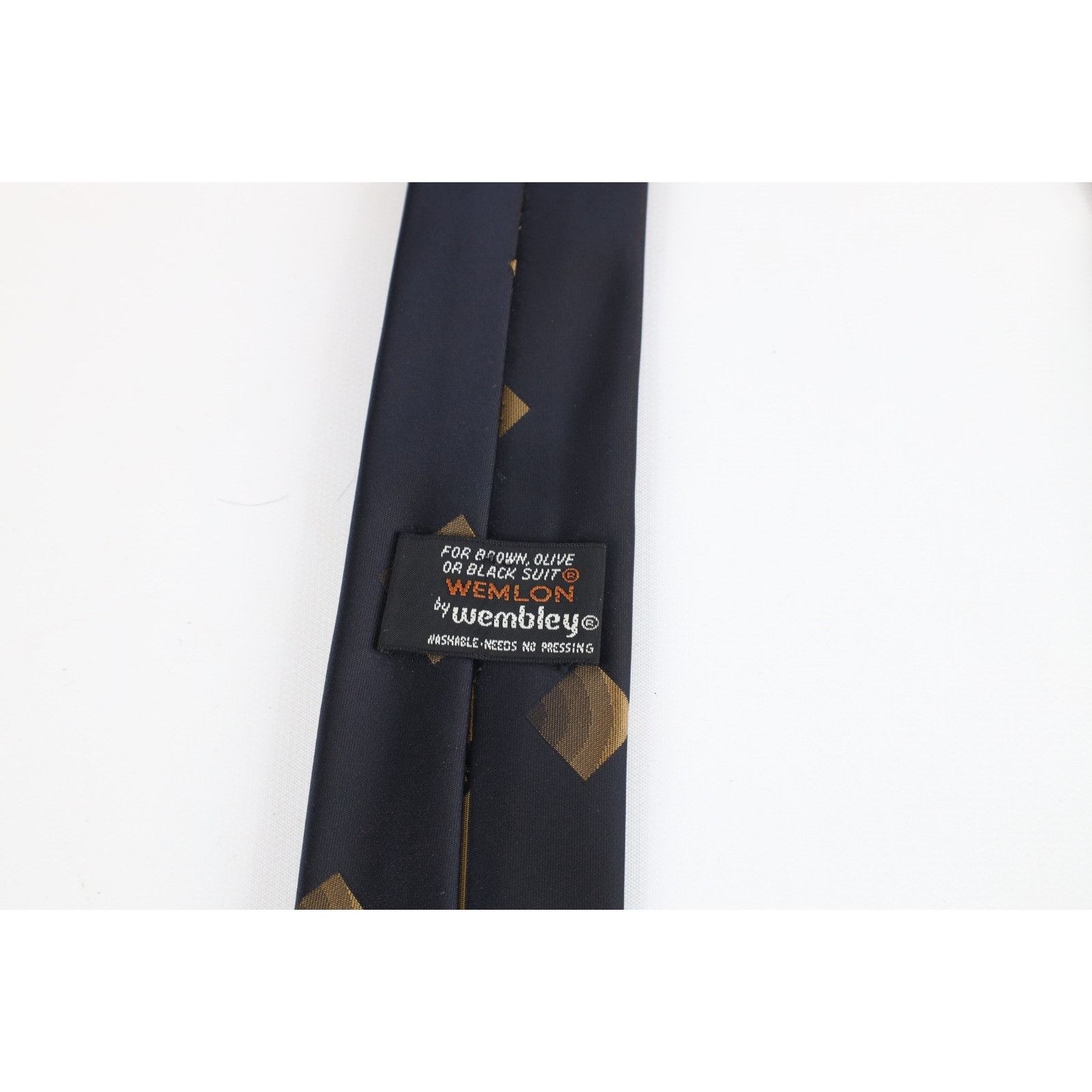 Vintage Vintage 60s 70s Rockabilly Silk Flower Skinny Neck Tie Size ONE SIZE - 4 Thumbnail