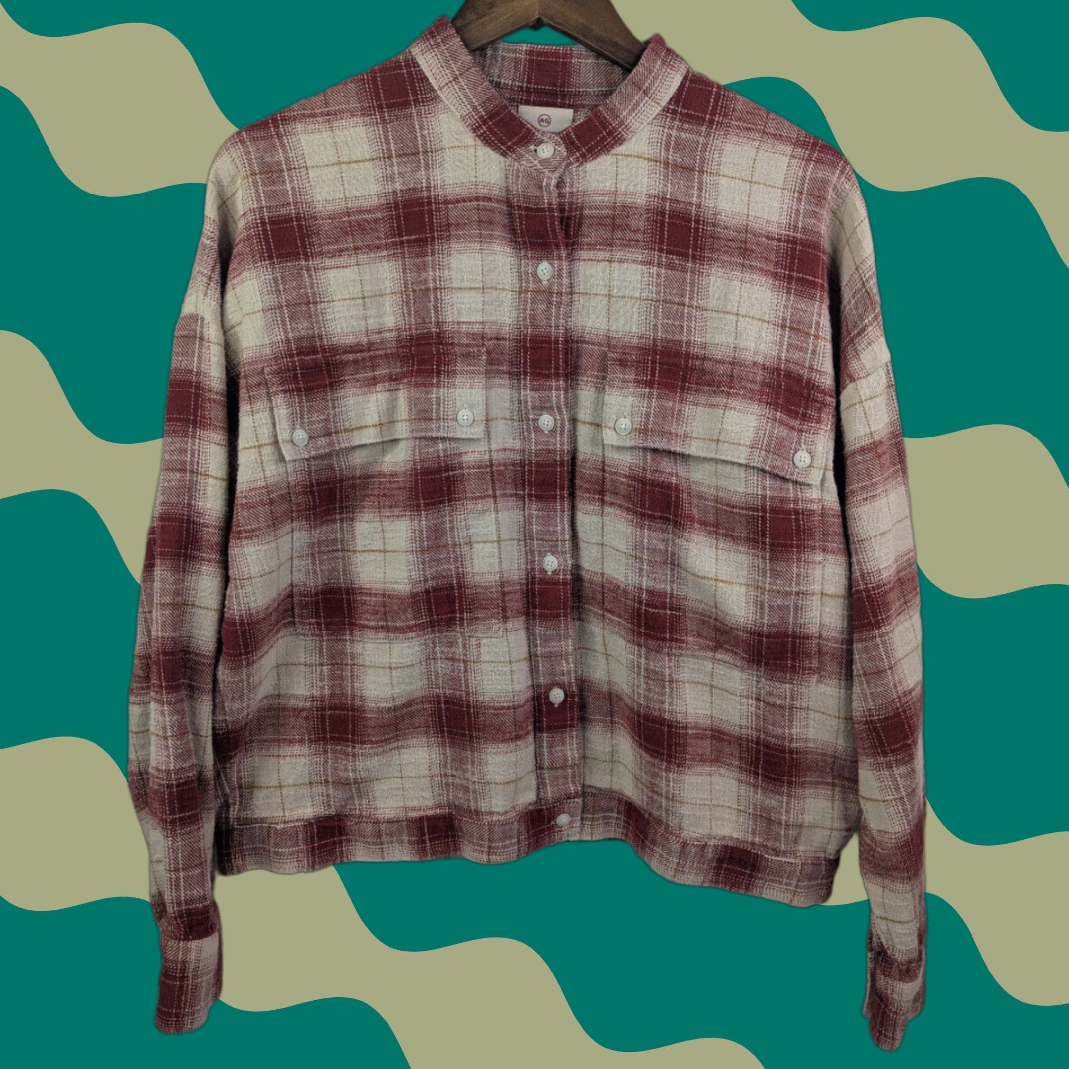 Vintage AG Adriano Goldschmied Smith Shirt Jacket Shacket Plaid Cocoa Red M Women Shirt Jacket Casual Vintage No Size M / US 6-8 / IT 42-44 - 1 Thumbnail