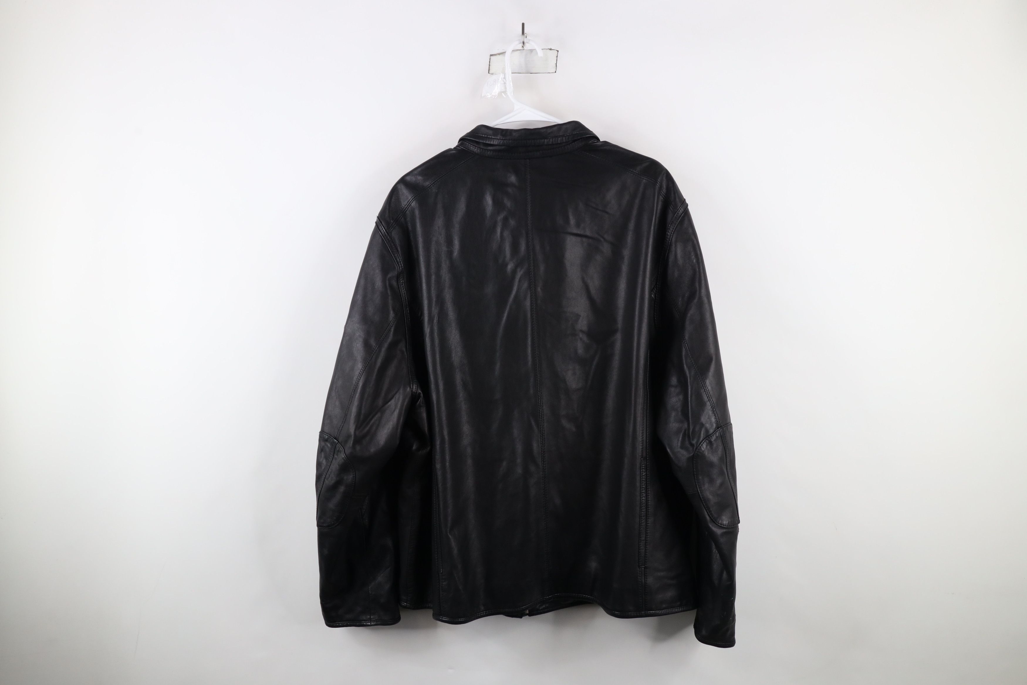 Vintage Vintage 90s Streetwear Soft Lambskin Leather Jacket Black Size US XXL / EU 58 / 5 - 12 Thumbnail