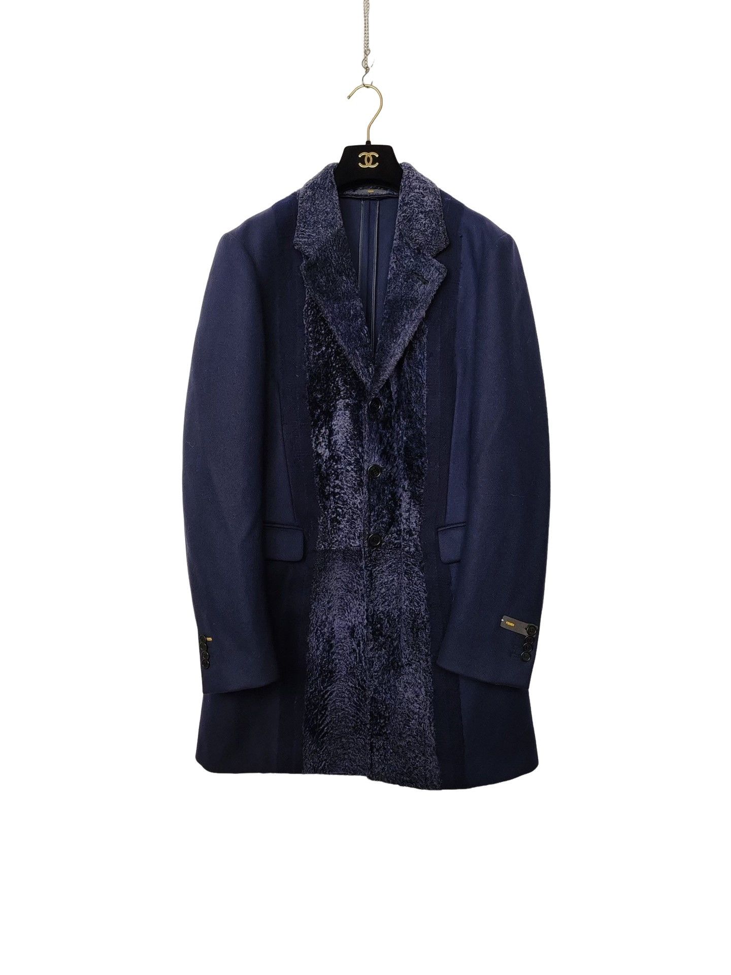 Fendi Fendi Fur Trimmed Wool Coat Size M Size US M / EU 48-50 / 2 - 1 Thumbnail
