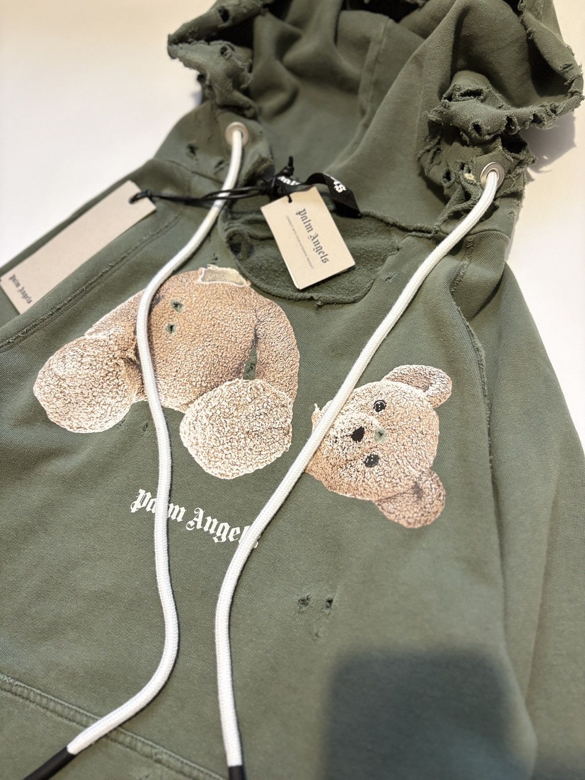 Palm Angels Palm Angels Trashed Distressed Bear Hoodie Size US M / EU 48-50 / 2 - 3 Thumbnail