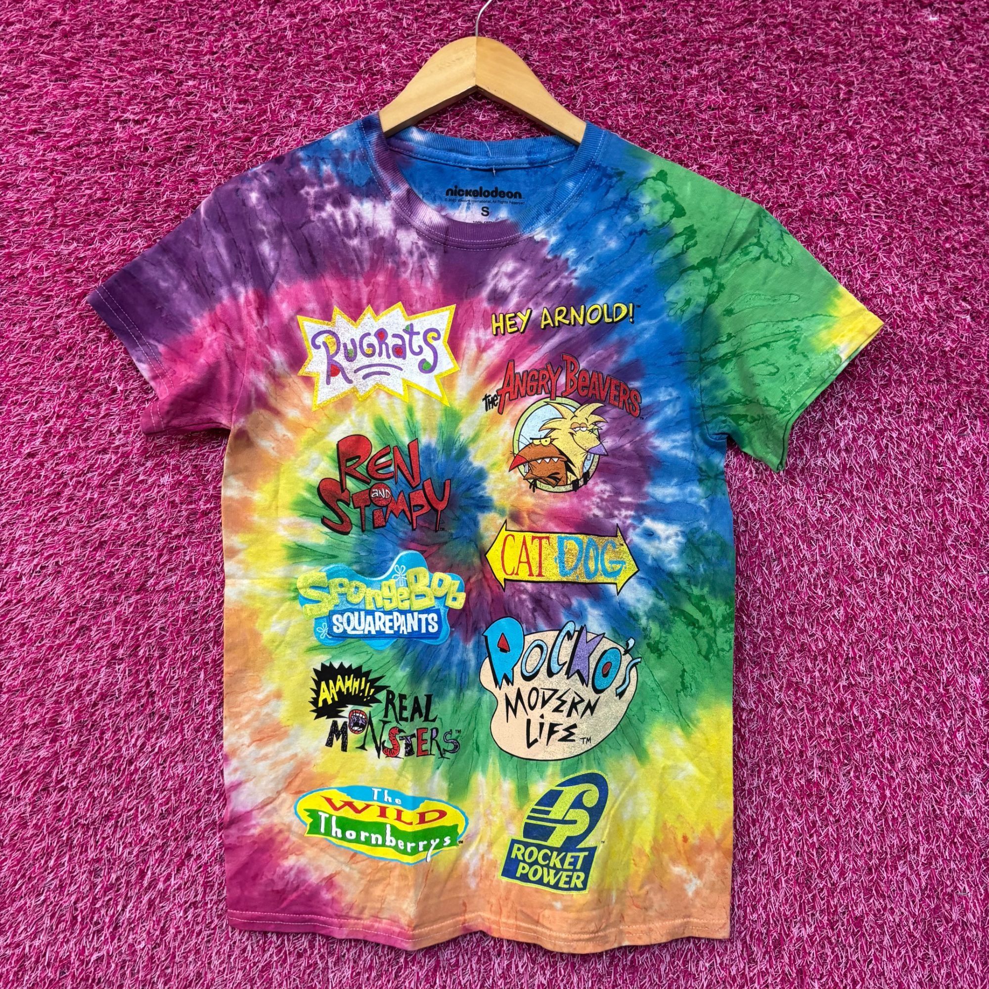 Nickelodeon Nickelodeon Classic Cartoon Titles Mix Tie Dye T-Shirt Small Size US S / EU 44-46 / 1 - 1 Thumbnail