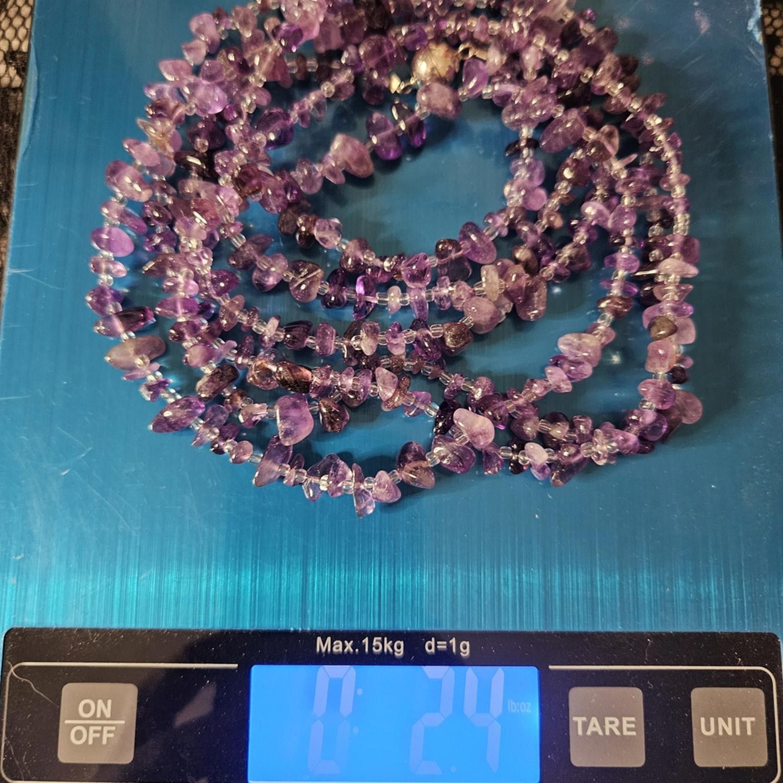 Other Amethyst Chip Beaded Necklace - Purple Size ONE SIZE - 3 Thumbnail