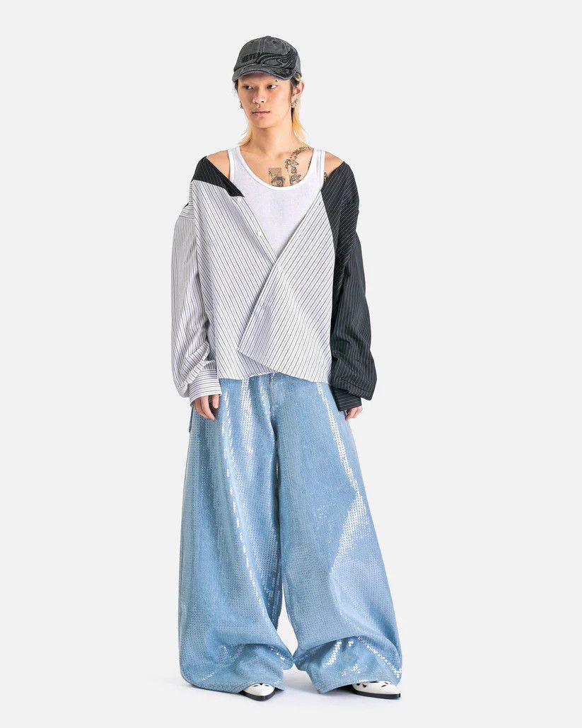 Vetements o1s1v1r1oon0925 Paillattes jeans in Blue Size US 29 - 3 Thumbnail