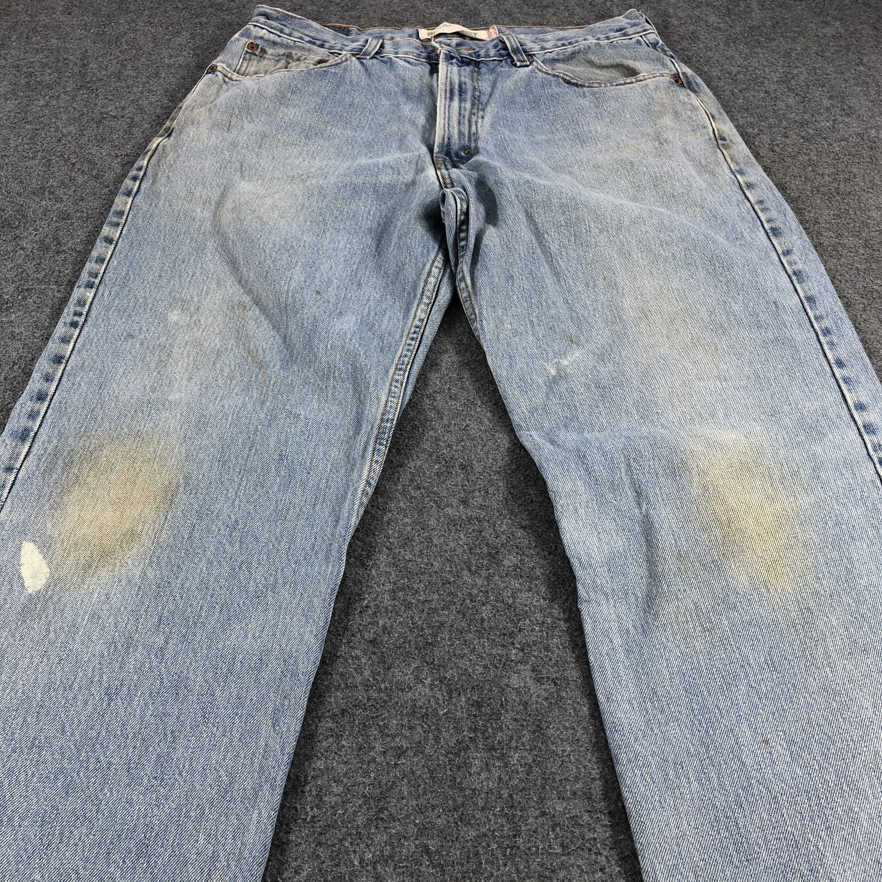 Levi's Vintage Levis 550 Jeans Dirty Medium Wash Denim KJ474 Size US 33 - 3 Thumbnail
