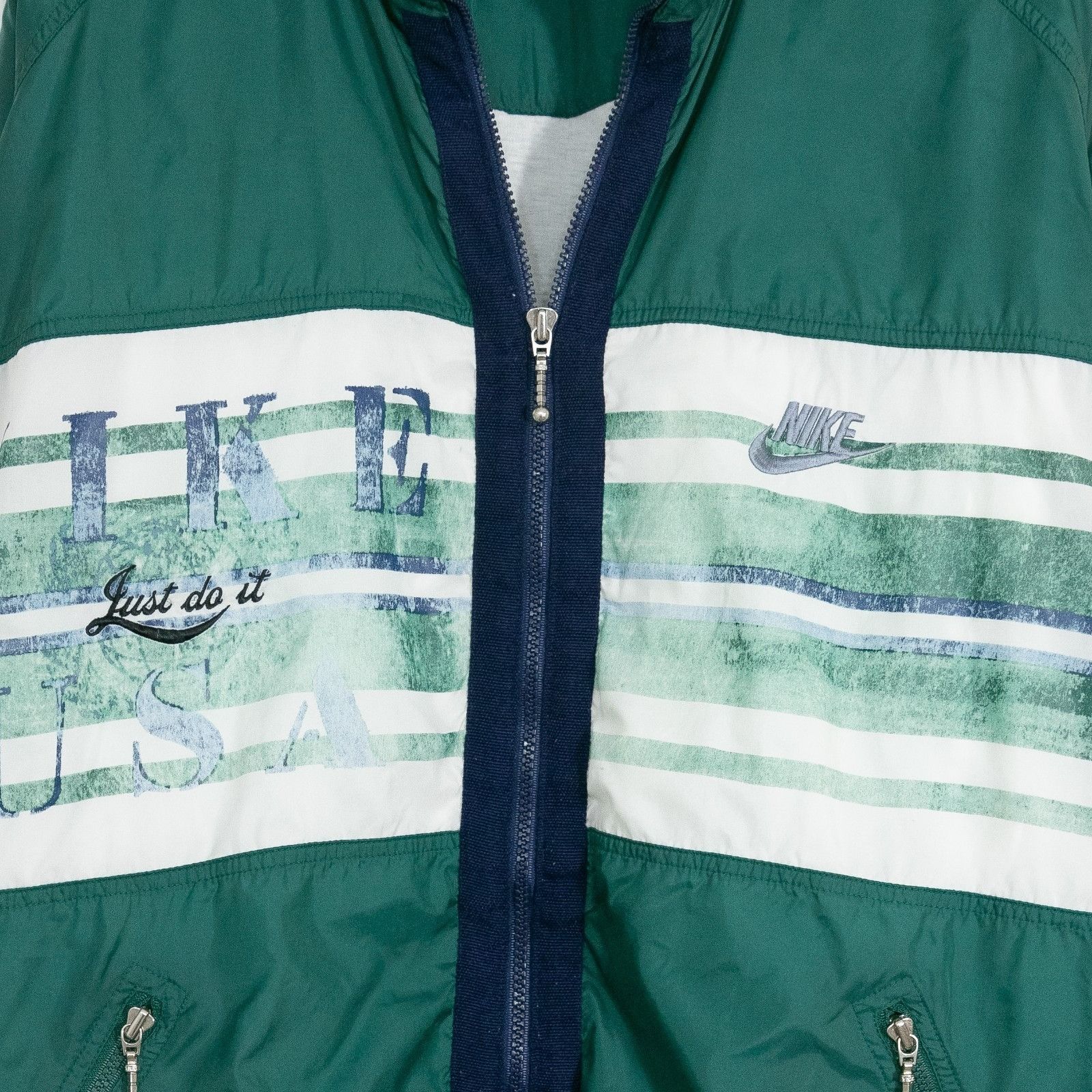 Nike Vintage Y2K Nike Zip Up Windbreaker Jacket XL - Fleece Lined Size US XL / EU 56 / 4 - 3 Thumbnail