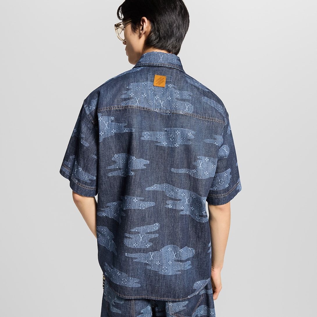 Louis Vuitton Monogram Short-Sleeved Chambray Shirt Size US XXL / EU 58 / 5 - 3 Thumbnail
