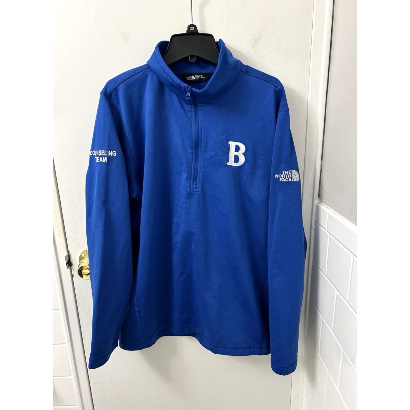 The North Face The North Face 1/4 Zip Mens Size Large Blue Pullover Sweatshirt Long Sleeve Size US L / EU 52-54 / 3 - 2 Thumbnail