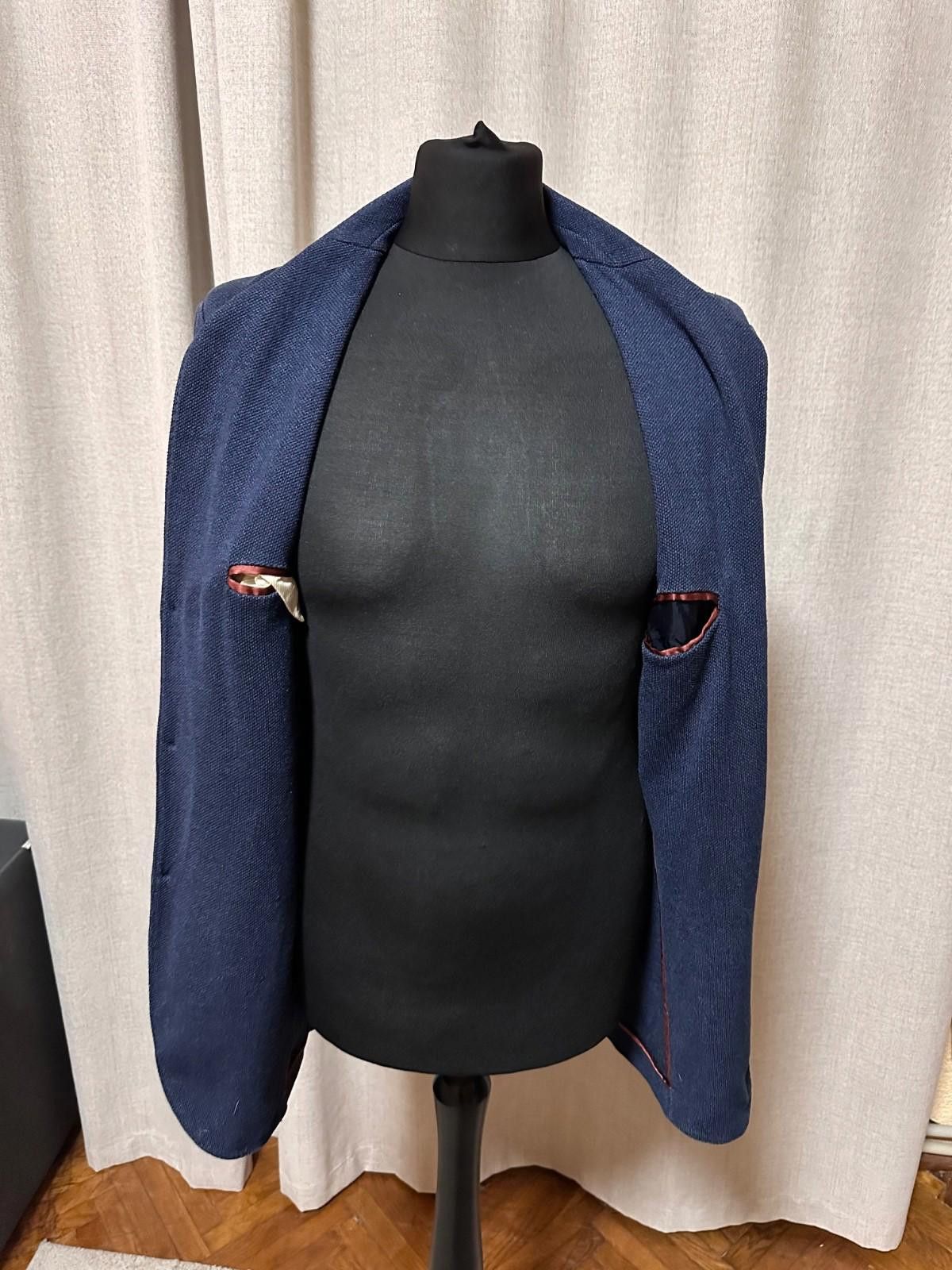 Loro Piana Loro Piana Blazers Blue Silk and Cashmere Sz 50 Size 50R - 7 Thumbnail