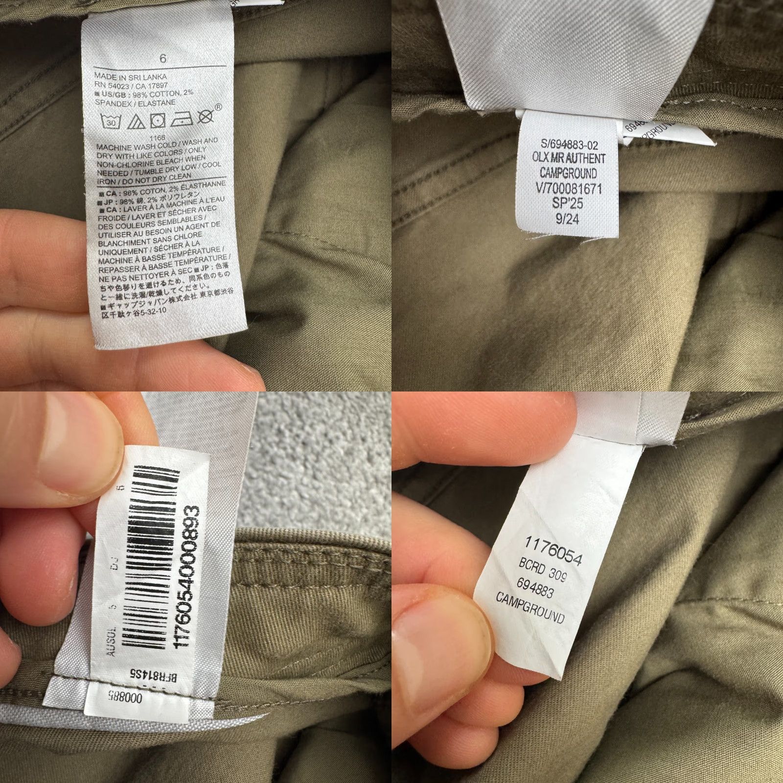 Banana Republic Banana Republic Slim Fir Mid Rise Ankle Pants Womens 6 Campground Green Cotton Twill Classic Modern 90s? Size 28" / US 6 / IT 42 - 8 Thumbnail