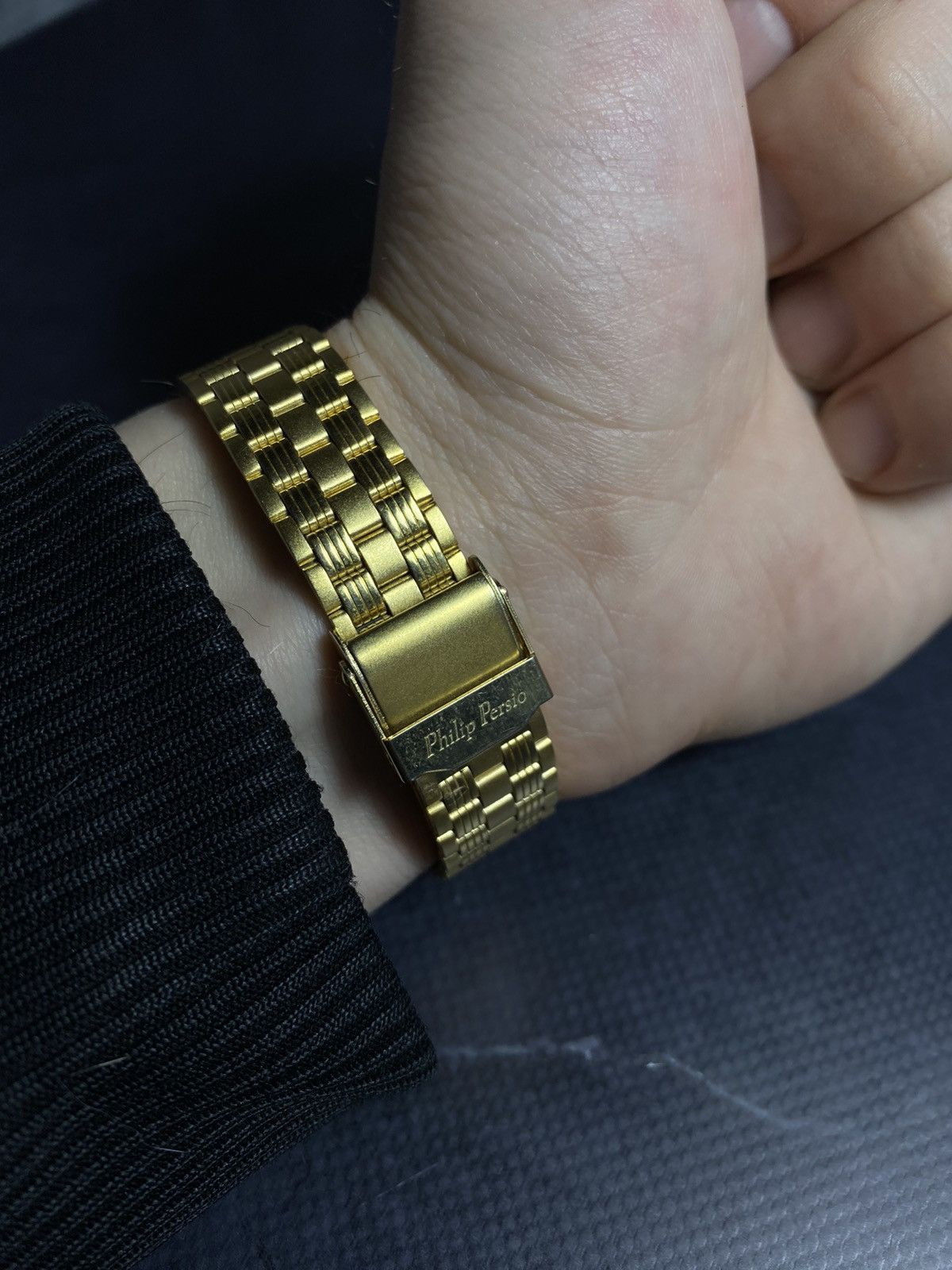 Vintage Philip Persio Gold Watch – Vintage Elegance Japanese Brand Size ONE SIZE - 9 Thumbnail