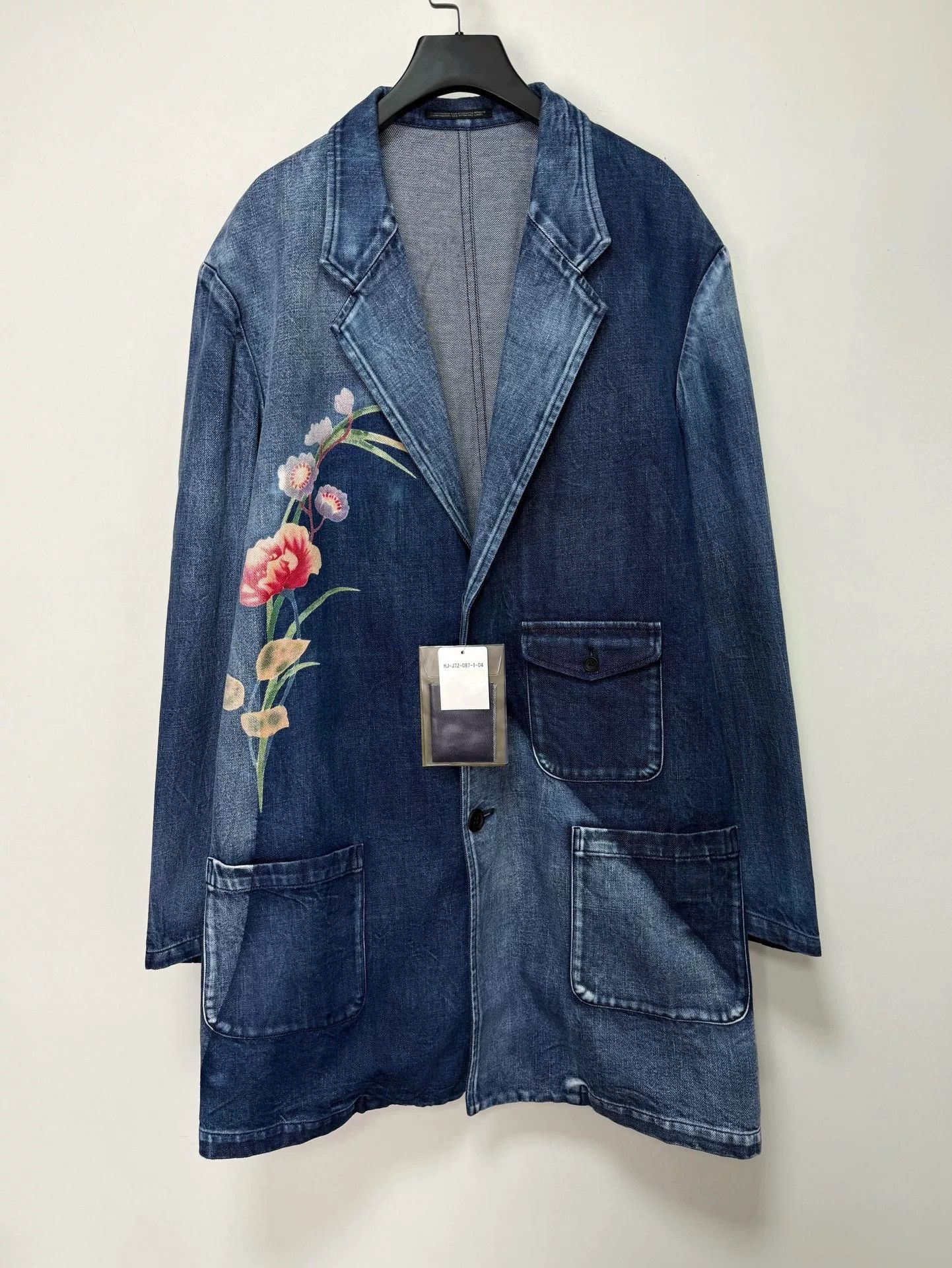 Yohji Yamamoto yohji yamamoto denim jacket with floral design Size US L / EU 52-54 / 3 - 1 Thumbnail