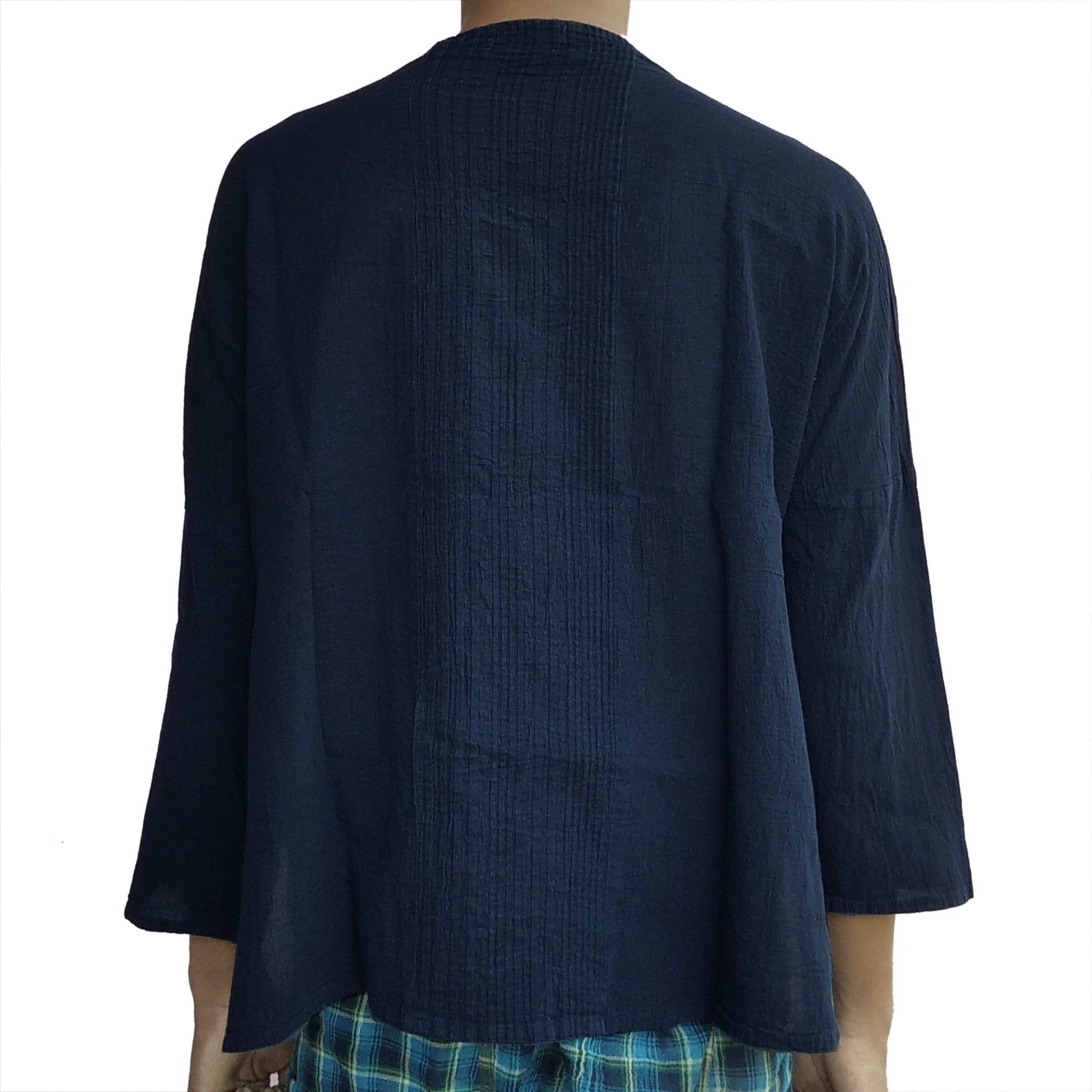 Issey Miyake Vintage PLANTATION ISSEY MYAKE Indigo Long Shirt Size US M / EU 48-50 / 2 - 4 Thumbnail