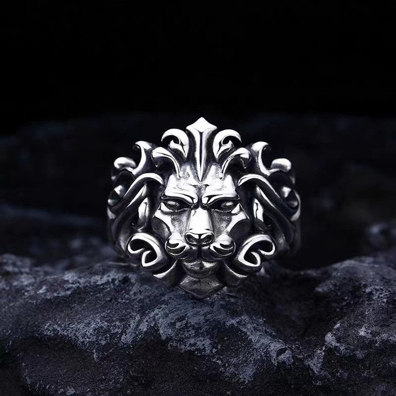 Jewelry Men's Bold Punk Lion Ring Size ONE SIZE - 3 Thumbnail