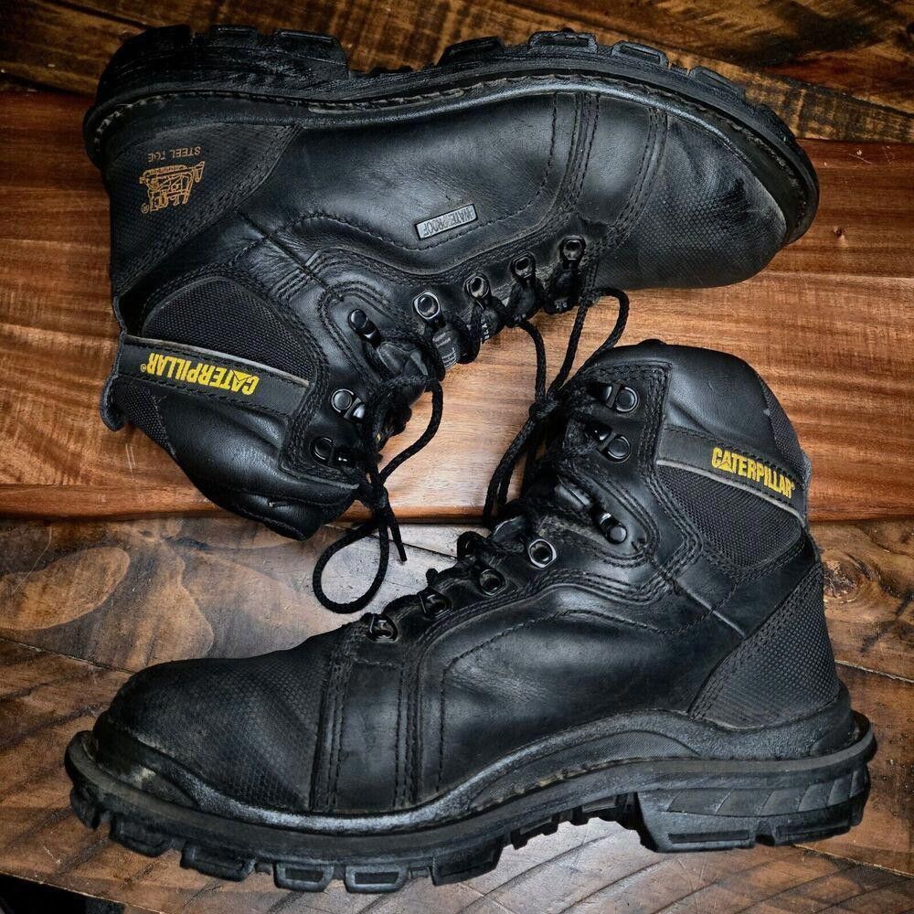 Caterpillar CATERPILLAR Mens SZ 10 Waterproof Steel Toe Boots Black BB3 Size US 10 / EU 43 - 9 Thumbnail