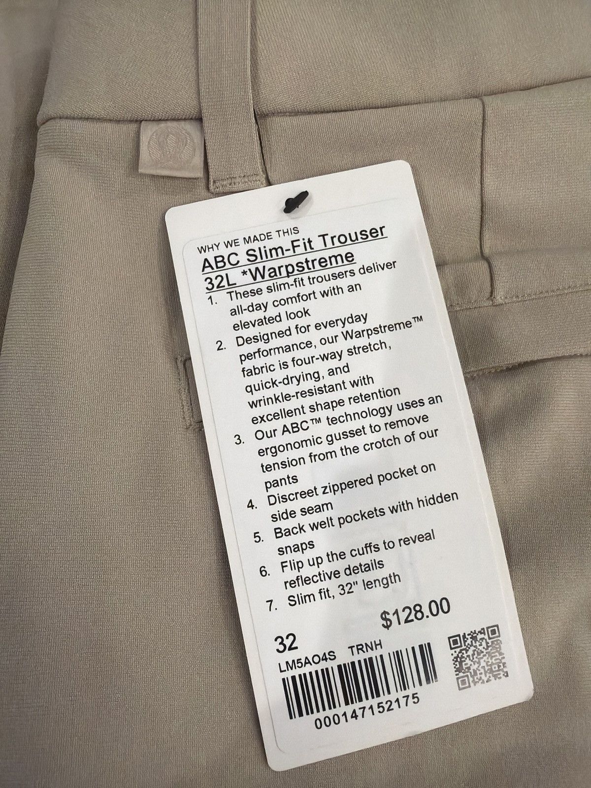 Lululemon Khaki Pants – 32x32 – New With Tags – Retail 128 Size US 32 / EU 48 - 6 Thumbnail