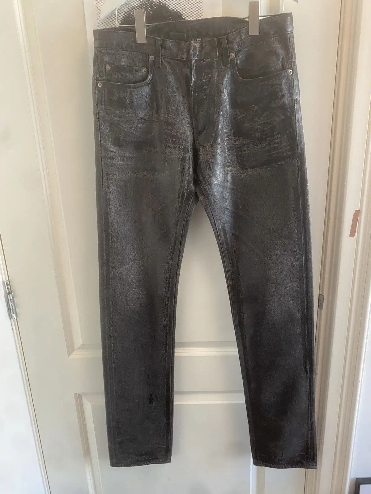 Dior MINT dior homme 2009 waxed denim jeans Size US 32 / EU 48 - 1 Thumbnail