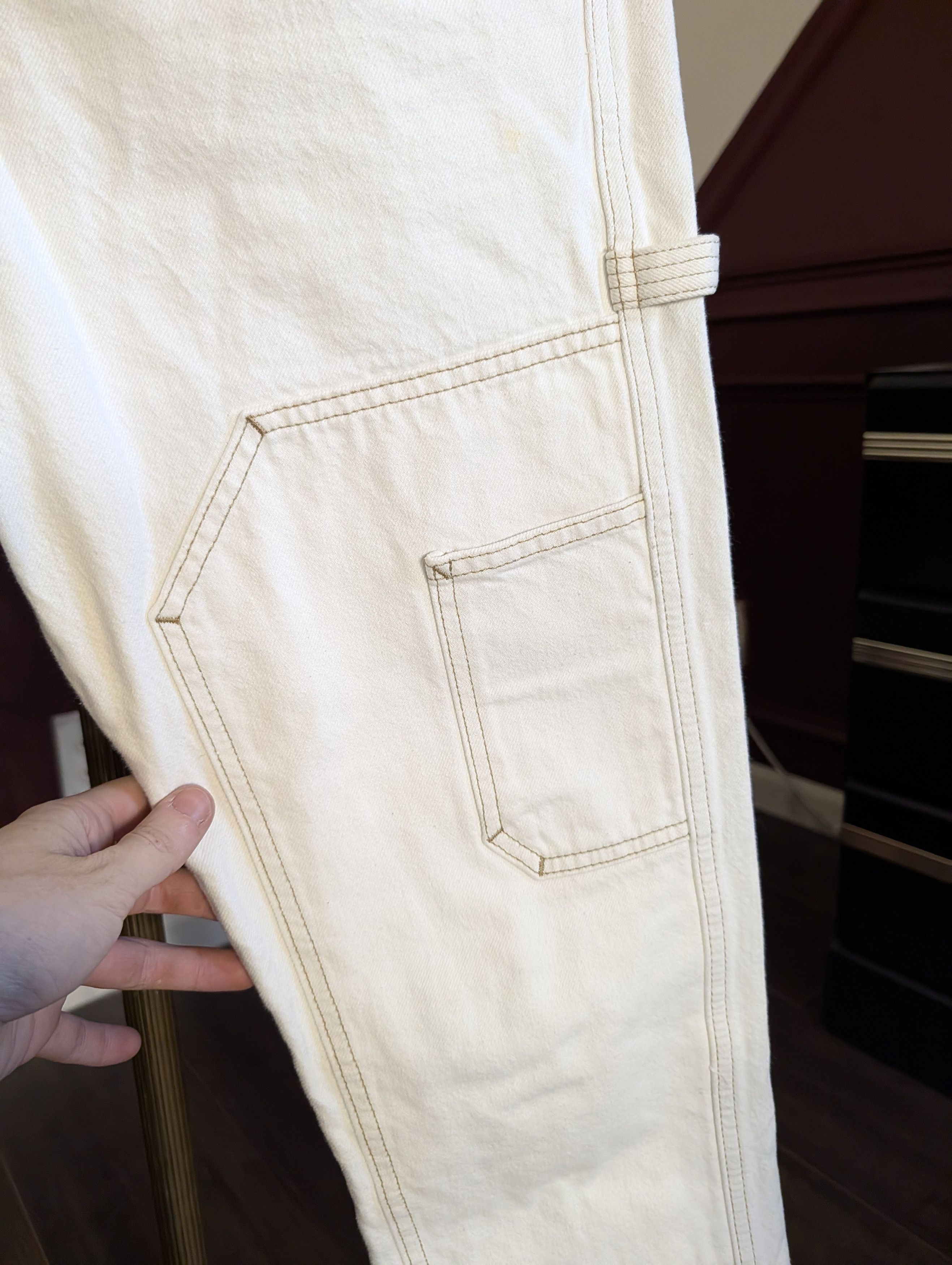 Frame Double knee carpenter jeans white Le Slouch 28 Size US 30 / EU 46 - 3 Thumbnail
